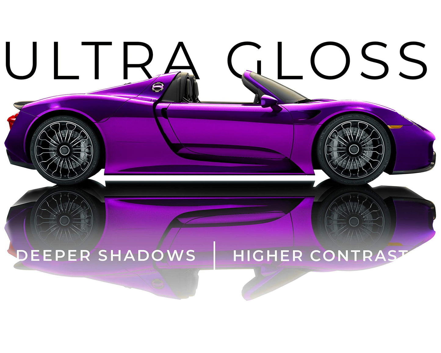 VViViD+ Ultra Gloss Candy Metallic Purple Vinyl Car Wrap Premium Paint Replacement Film Roll with Nano Air Release Technology, Stretchable Protective Cap Liner, Self Adhesive (25ft x 5ft)