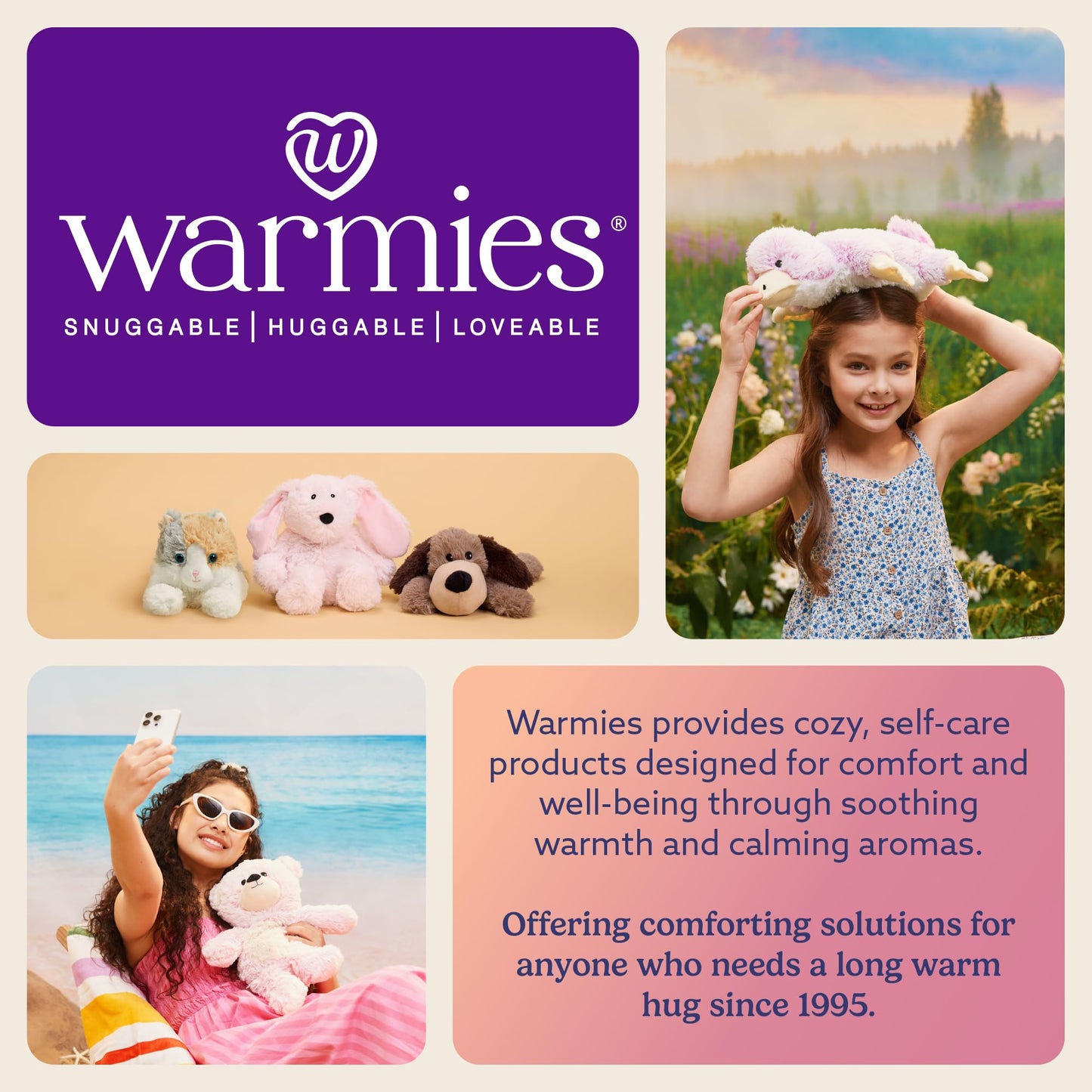 warmies Microwavable & Weighted Stuffed Animals, Beagle - Heat Therapy Weighted Plush - Cooling Relief Plush Toys - Lavender Scented Comfort for Adults & Children (Boys, Girls, Babies & Toddlers)