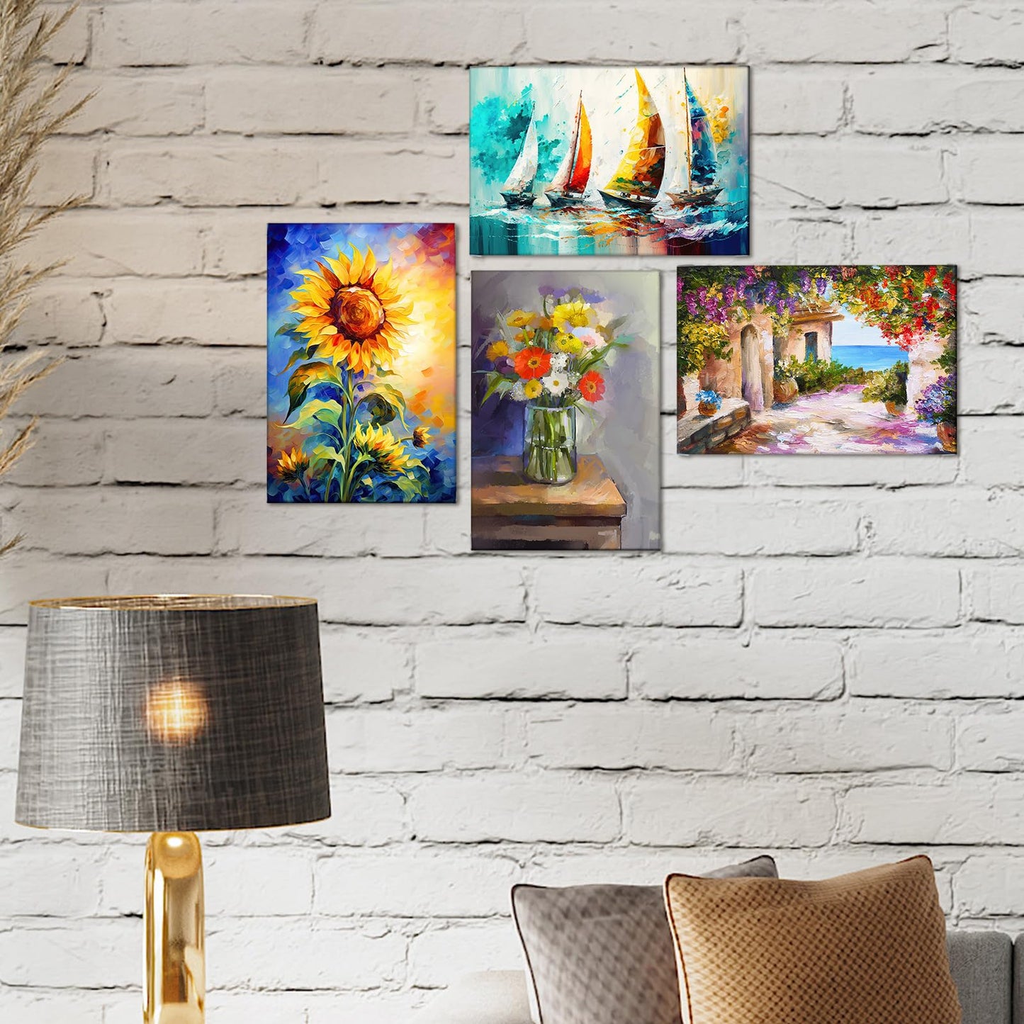 Moinchore 100 Pcs Mini Painting Canvas Panels Art Painting Canvases Panels Cotton Blank White Small Canvas Acid Free Boards for Watercolor Acrylic Oil Paint(4 x 6 Inch)