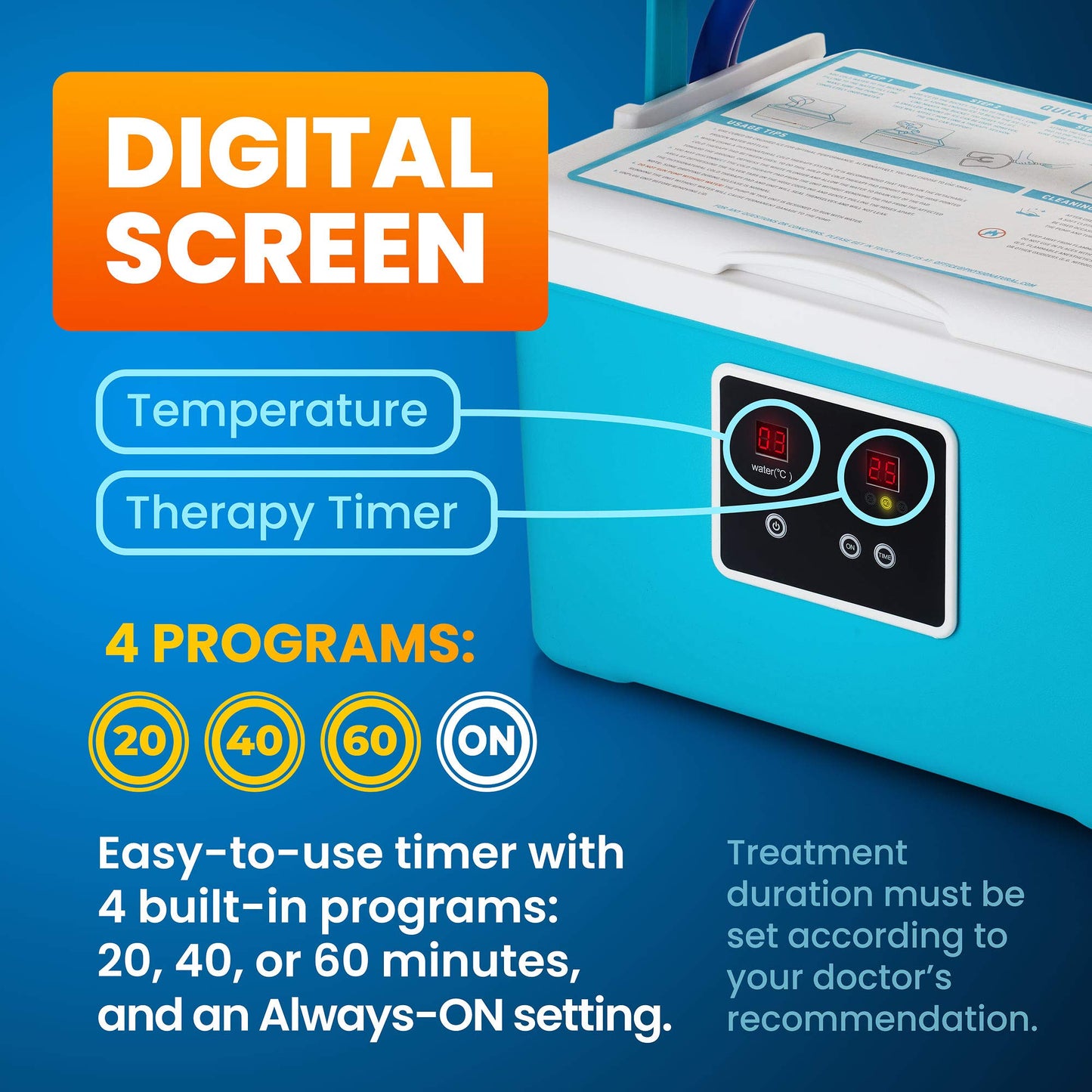 PhysioNatural Cold Therapy System with Large Shoulder Pad — for Post-Surgery Care, Rotator Cuff Tears, Swelling, Sprains, Inflammation, and Other Injuries — Wearable, Adjustable, Ergonomic — Cryotherapy Freeze Kit