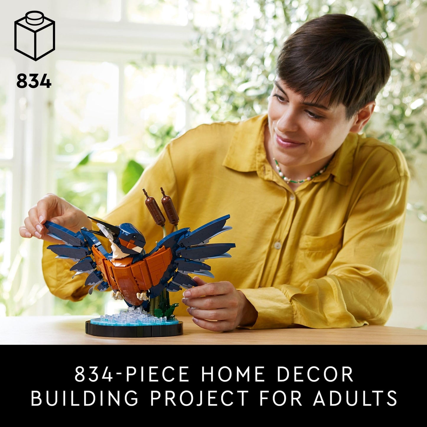 LEGO Icons Kingfisher Bird Model, Creative Set for Adults to Build and Display, Relaxing Project for Bird Lovers & Enthusiasts, Ideal Gift for Home and Office Décor, 10331