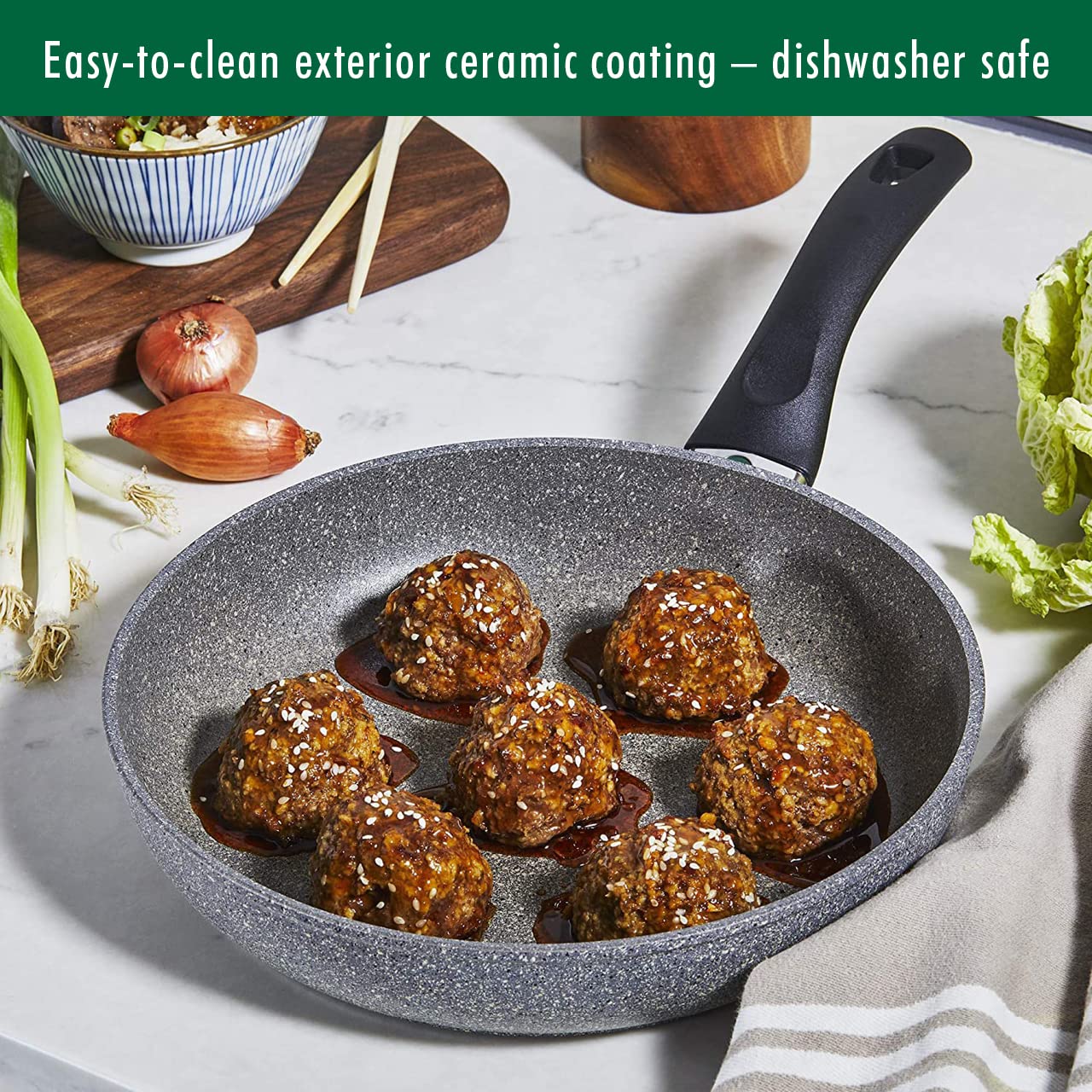 BALLARINI Parma by HENCKELS 10-pc Nonstick Pot and Pan Set, Made in Italy, Set includes fry pans, saucepans, sauté pan and Dutch oven with lid,Gray