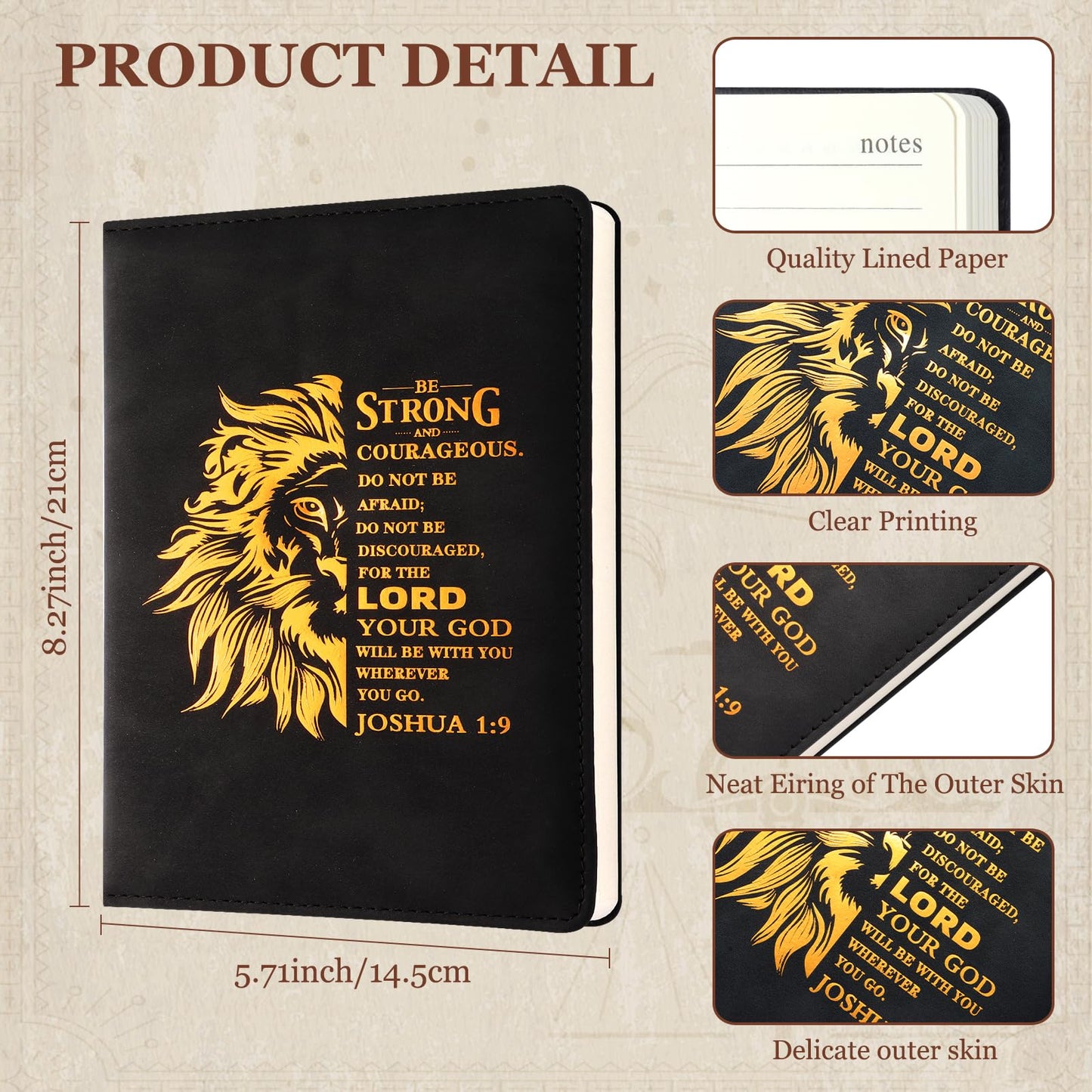 SAIWEILAI ONLINE 3 Pieces Christian Gifts for Men Religious Gifts for Dad Bible Verse Inspirational Notebook Bible Verse Ballpoint Pen Trust in The Lord Bookmark for Men Office School Journal Supplie