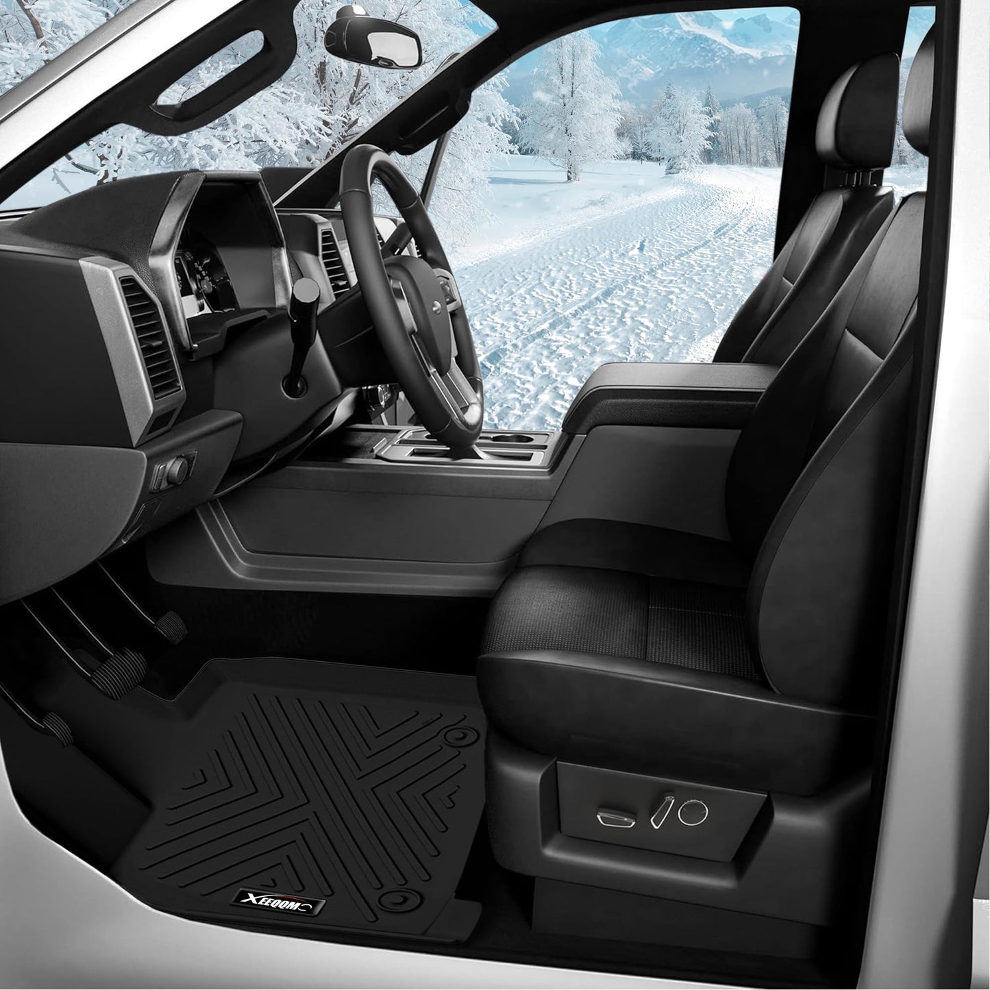 Floor Mats & Trunk Mat for 2026 2016-2025 Dodge Durango 7 Seats with 3rd Row Backrest Mat All Weather TPE Protection 3 Rows Car Floor Liners Full Set with Cargo Liners