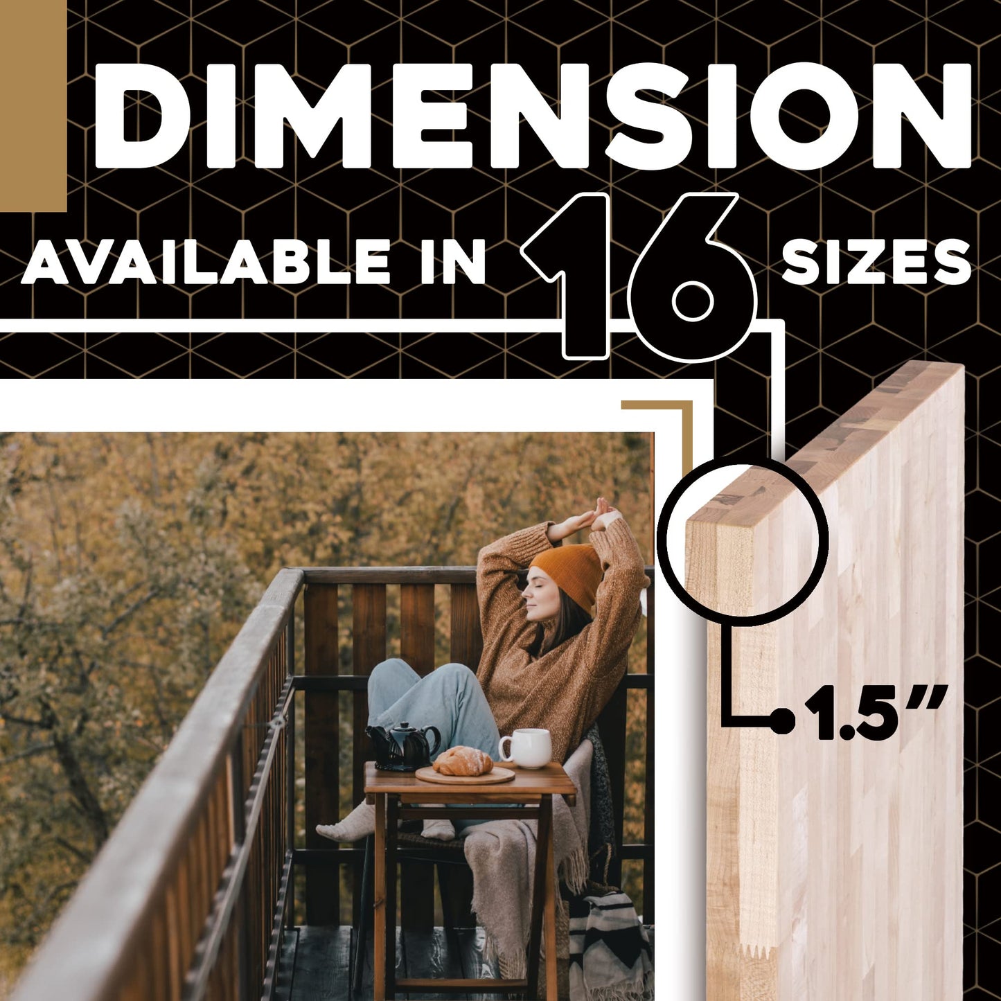 DuraSteel Solid Wood Table Top - 24 x 18 Butcher Block Countertop - Natural Maple Slab Wood Cutting Board for Kitchen Workbench Desk Top, Large Charcuterie Boards Counter Round Chopping Wooden Bamboo