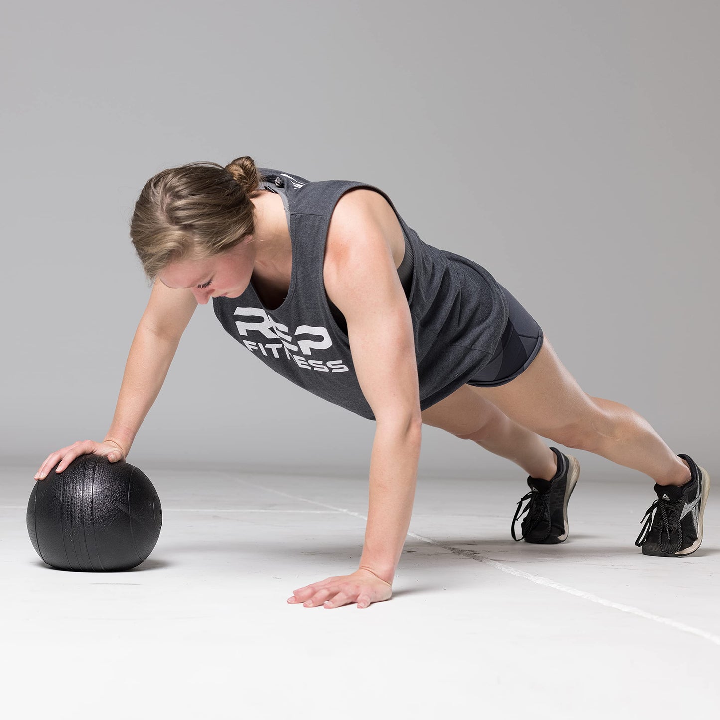 REP Weighted Slam Balls | 20 lb | Exercise and Fitness Balls for Strength Training, Soft Rubber Grip, Non-Bounce Medicine Ball | Crossfit, Home Gym, Fitness, and Core Workouts | Black