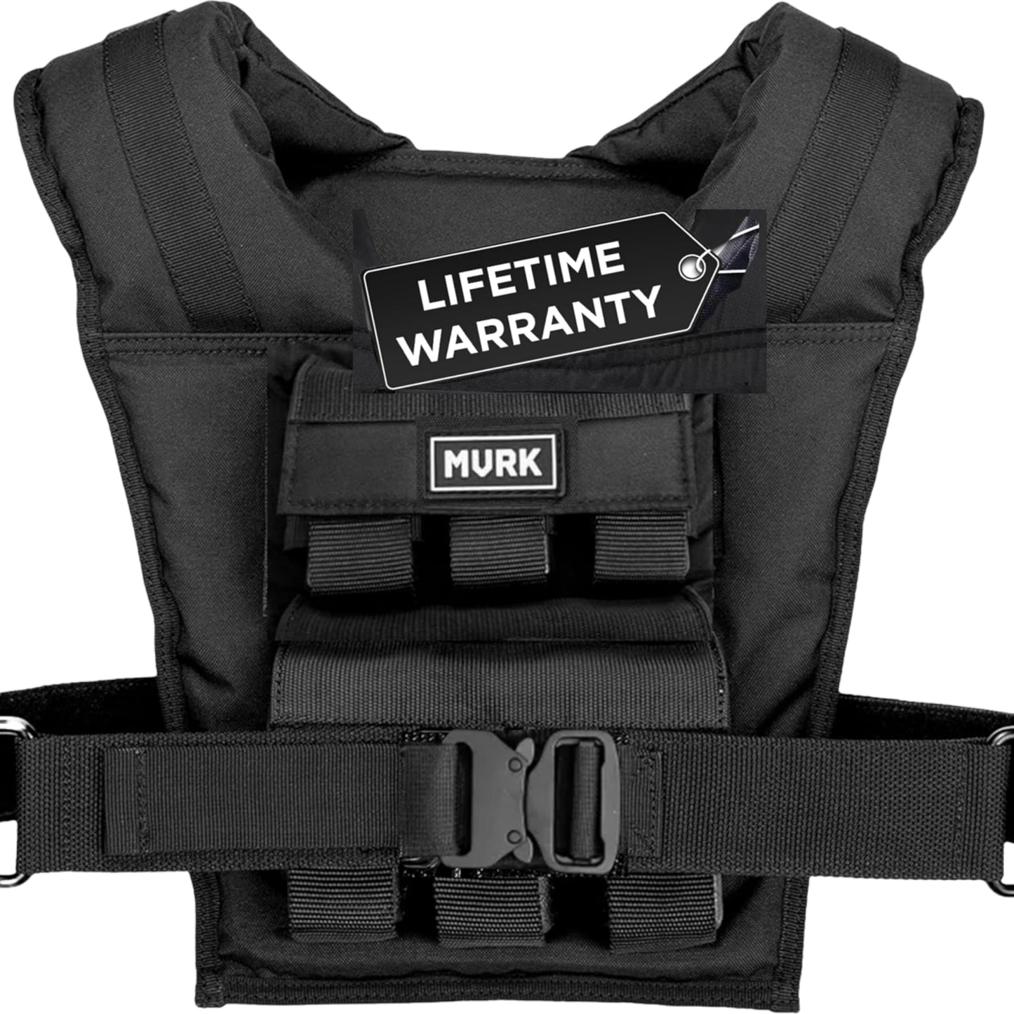 MVRK Adjustable Weighted Vest Men 28 lbs - Weighted Workout Vest With Iron Weights, Heavy Duty Weighted Exercise Vest For Functional Training, Slim Design Weighted Running Vest, Weight Vest for Men