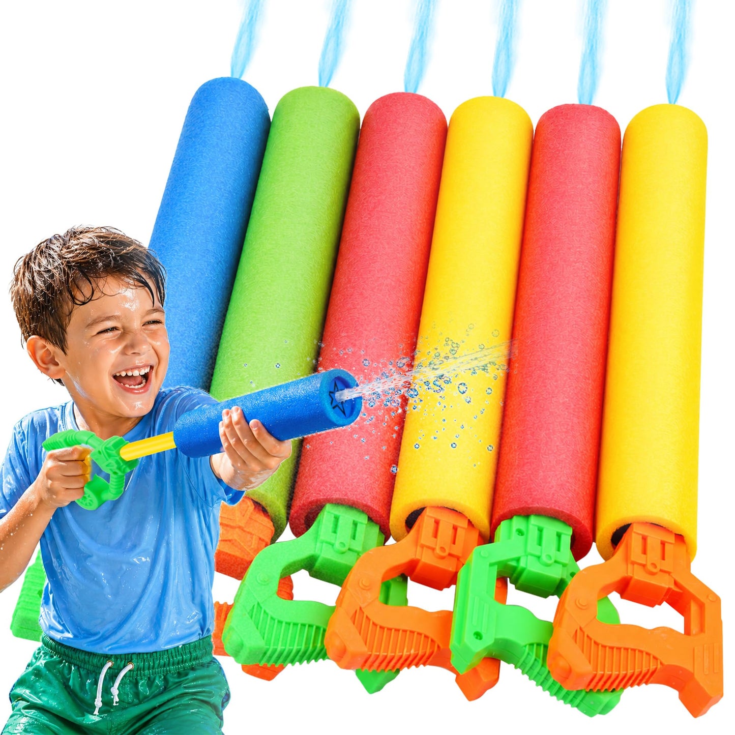 Water Guns for Kids, Outdoor Water Toys, Squirt Blaster Guns Pool Toys for Kids Ages 4-8, 8-12, Backyard Swimming Beach Garden Fighting Game Party Activities for Girls Boys Teen