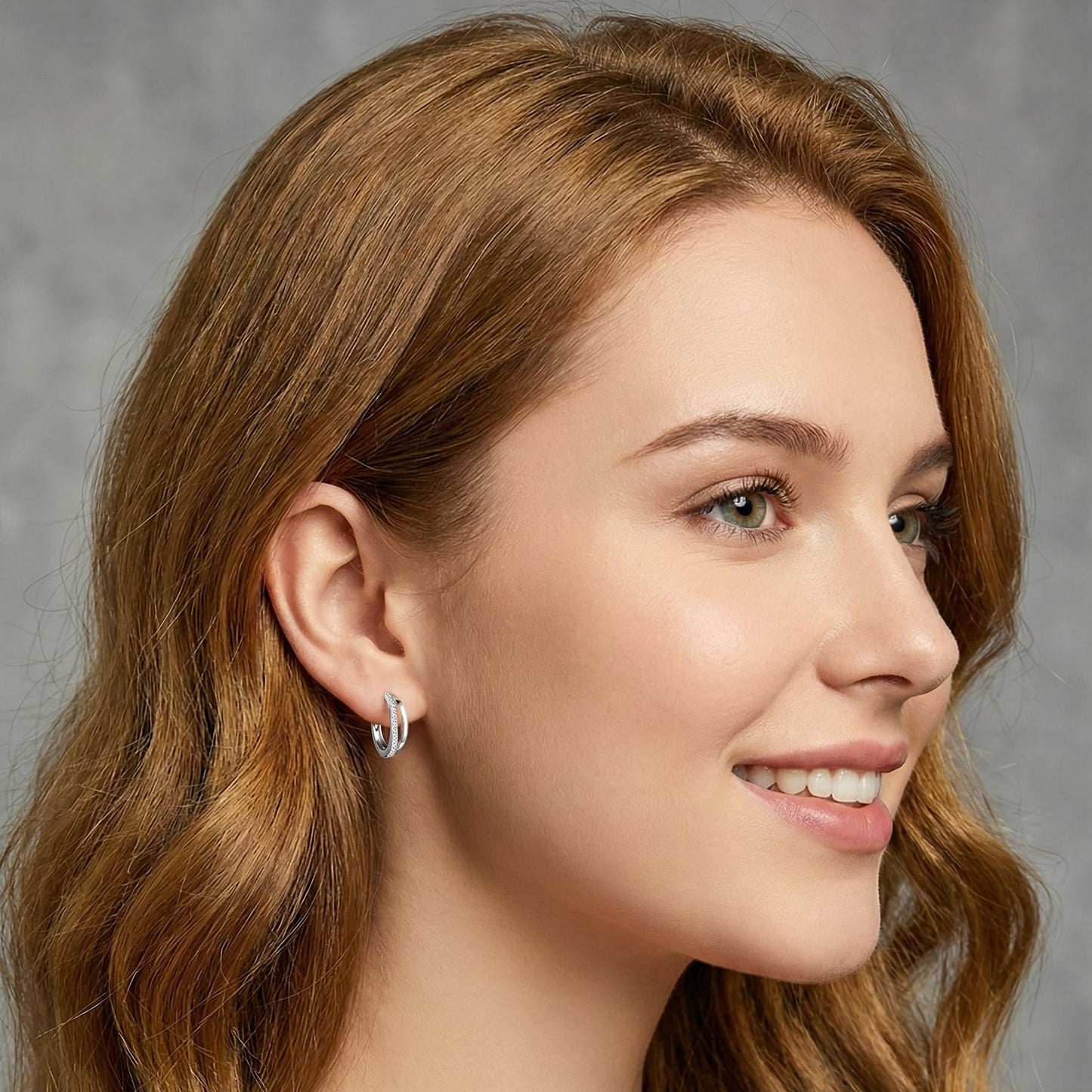 Nunpag 9 Pairs Hypoallergenic Trendy Silver Flat Back Earrings for Women CZ Stones Studs Earring Circle Heart Clover Hoop Earrings Stainless Steel Jewelry Gift for Sensitive Ears