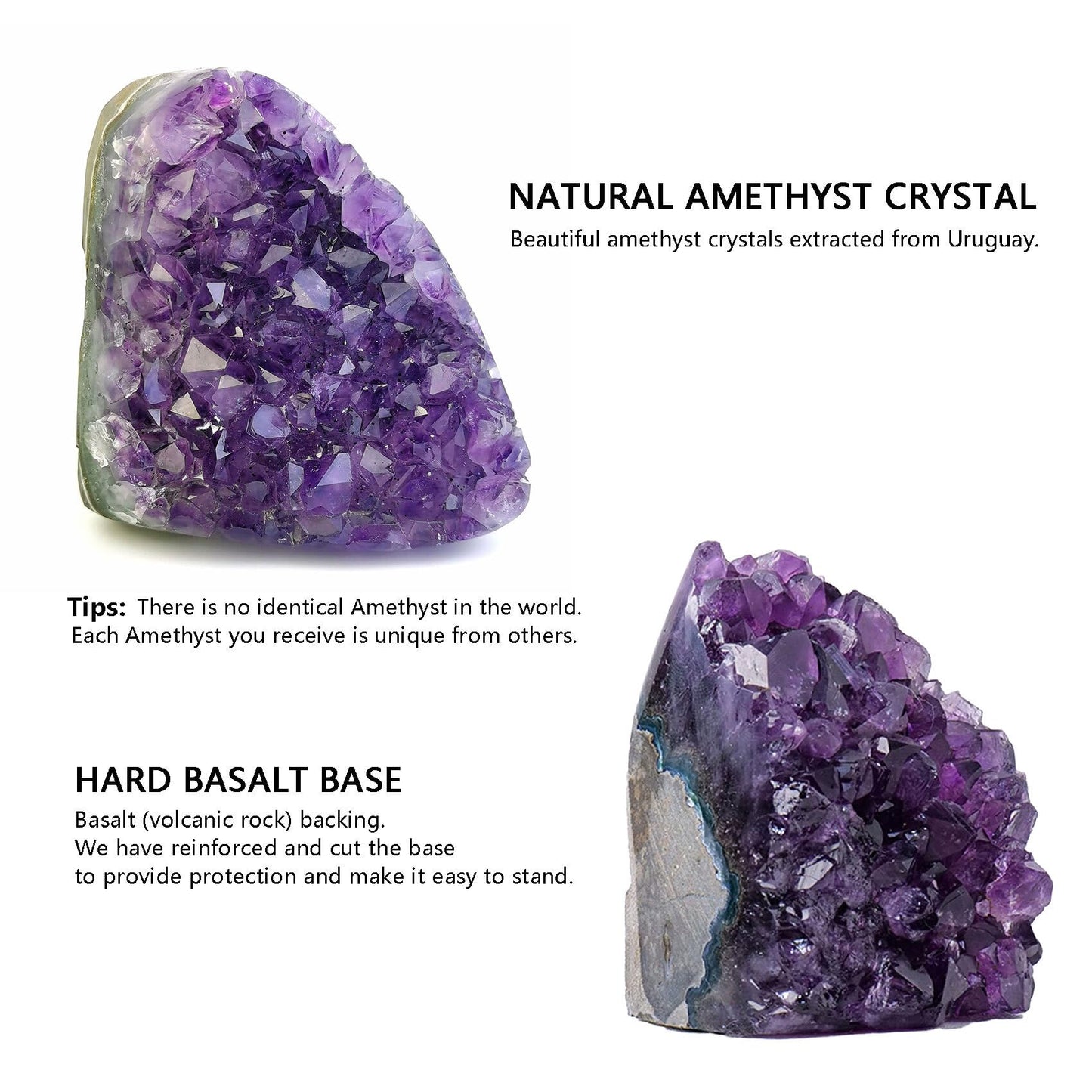Amethyst Cluster Crystal Quartz Rock Purple Crystals Geode Healing Crystals 1-1.5LB