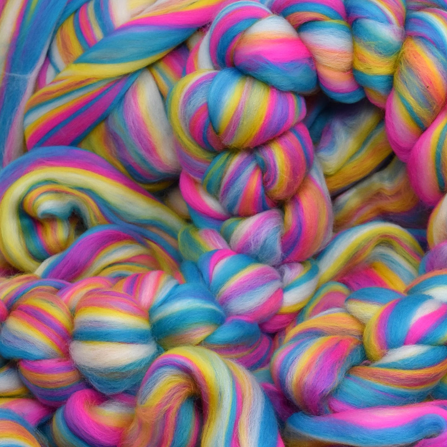 Combed Top Roving. Limited Edition Fiber for Spinning, Needle Felting, Wet Felting, Weaving and Crafting. Colorful Designer Merino, Malibu
