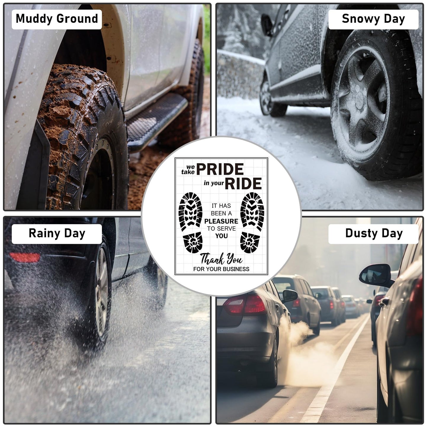 Timgle 1000 Pcs Paper Car Floor Mats Disposable Pads Covered Mats Automotive Floor Protective White Paper Cars Auto Detailing Supplies 20" x 16"