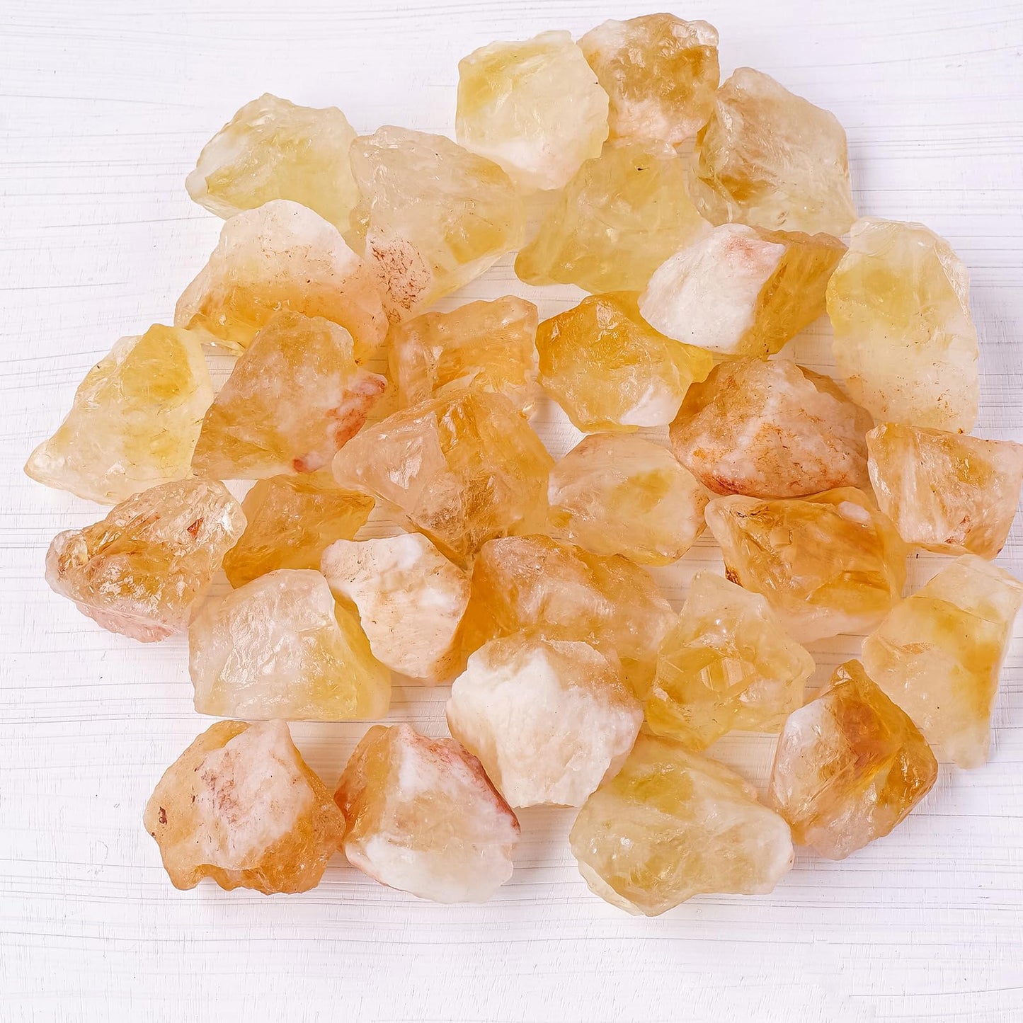 Apengshi Brazil Citrine Raw Crystals 2PCS Natural Rough Rocks Healing Crystal and Stones DIY Raw Stones Meditation Fountain Garden Home Decor