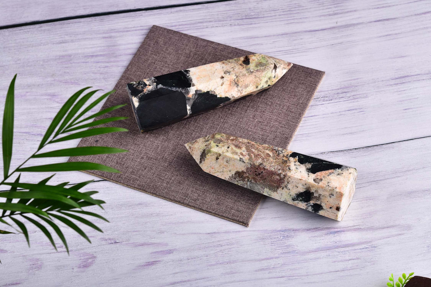 AMOYSTONE Large Healing Crystal Wand Obelisk 6 Faceted Reiki Tower Chakra Meditation Therapy Black Tourmaline 0.6-1.1 LBS