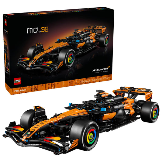 LEGO Technic McLaren MCL39 F1 Car Building Set for Adults - Room or Office Decor for Men & Women, Ages 18+ - F1 Gifts for Fans - Authentic Details - 42228