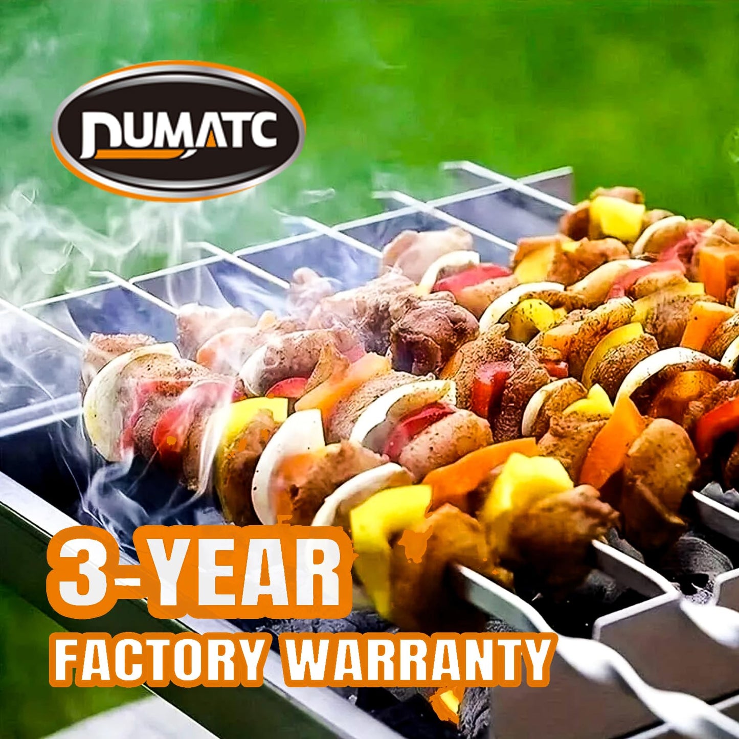 【30-PACK 304 Stainless Steel with Holder】Titan Skewers for Grilling – Flat BBQ Skewers with Storage Tube | Food-Grade, Rust-Proof & Dishwasher Safe | 13.2" Kebab Sticks for Meat, Veggies & Shrimp