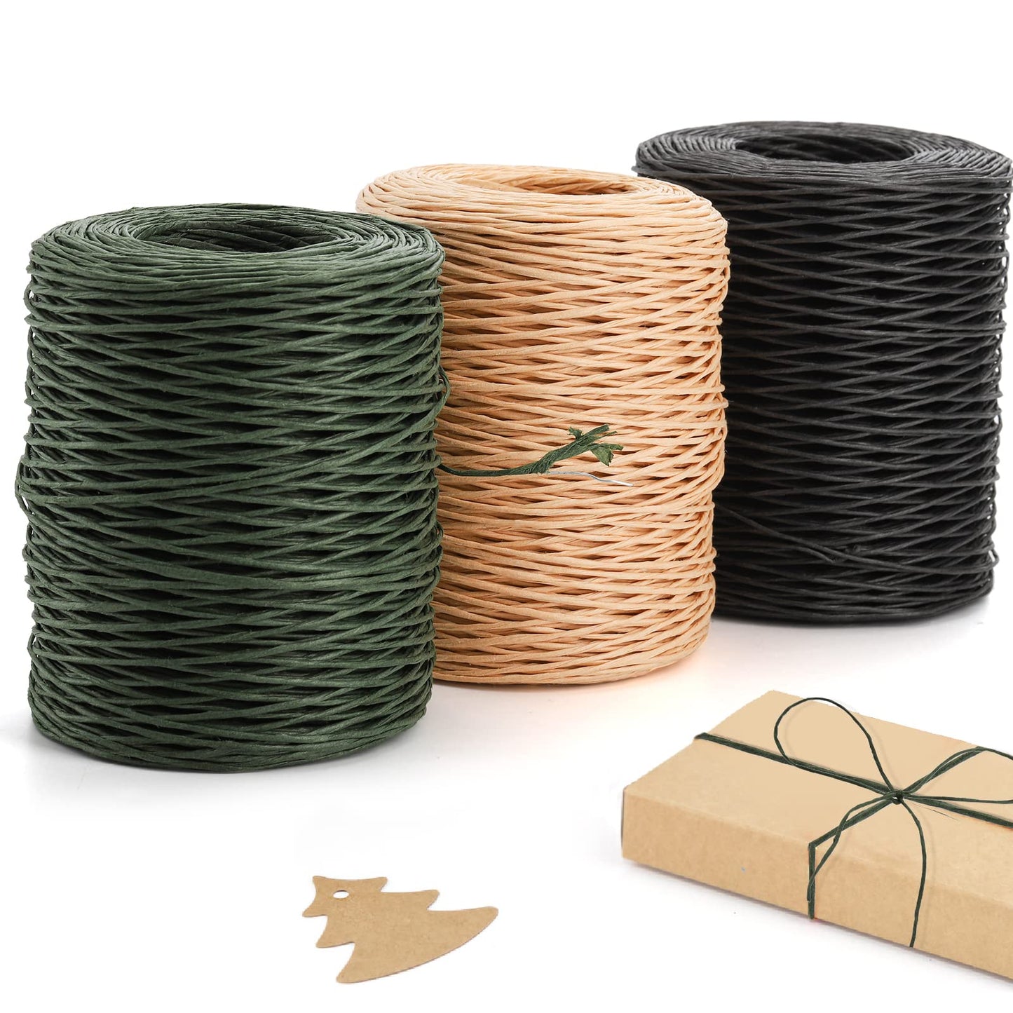 ZEAYEA 3 Rolls Floral Wire, 1968 Feet Bind Wire Twine, Florist Wires for Flower Bouquet, Craft Wires for Wreath Making Craft Floral Flower Arrangements Garland