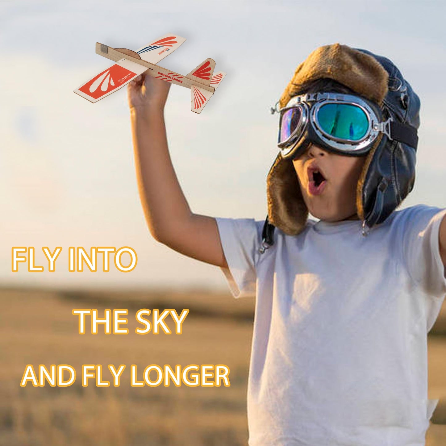 Barsha Space Balsa Wood Airplane Toys Set | Wooden Airplane Kits | 4 Balsa Wood Glider Planes, Model Toy Airplane Kits | Classic Toys for Children