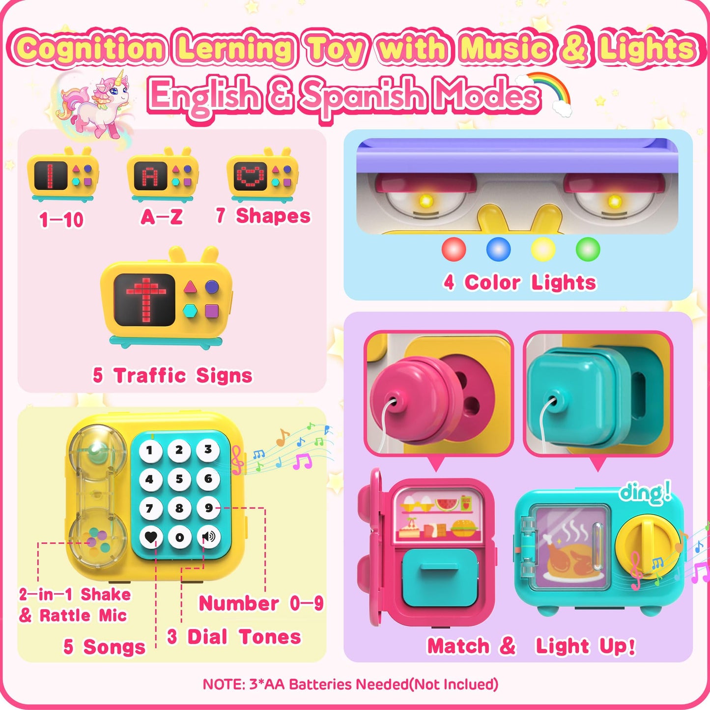 ELFJOY Montessori Toys for 1 Year Old Girl Gifts, Busy Board for 1 2 Year Old - 56+ Activities Bilingual Early Educational Learning Toddler Baby Girl Toys, First Birthday Gifts for 1 2 Year Old Girls