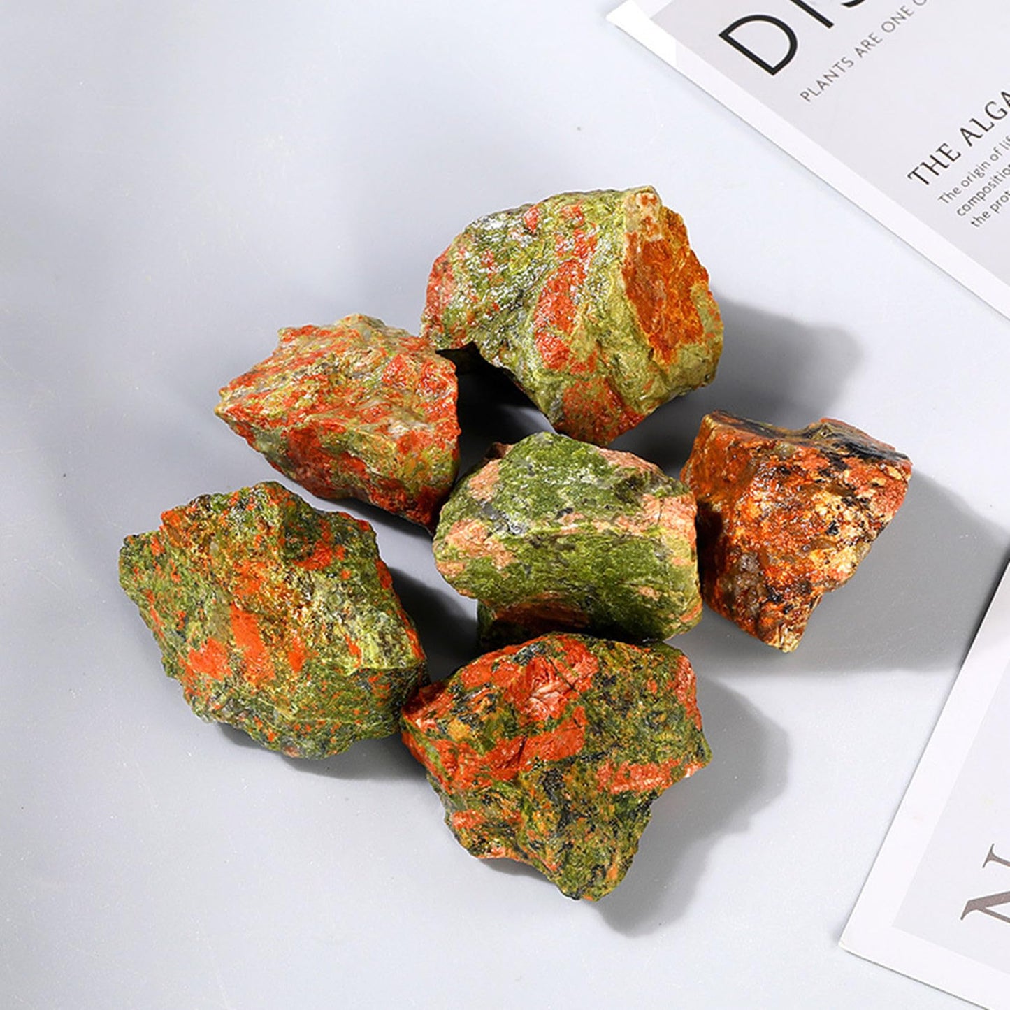 Unakite Raw Crystals Healing Crystals Natural Rough Stones 1.2-2" for Tumbling, Fountain Rocks, Yoga, Meditation, Polishin, Gift 41