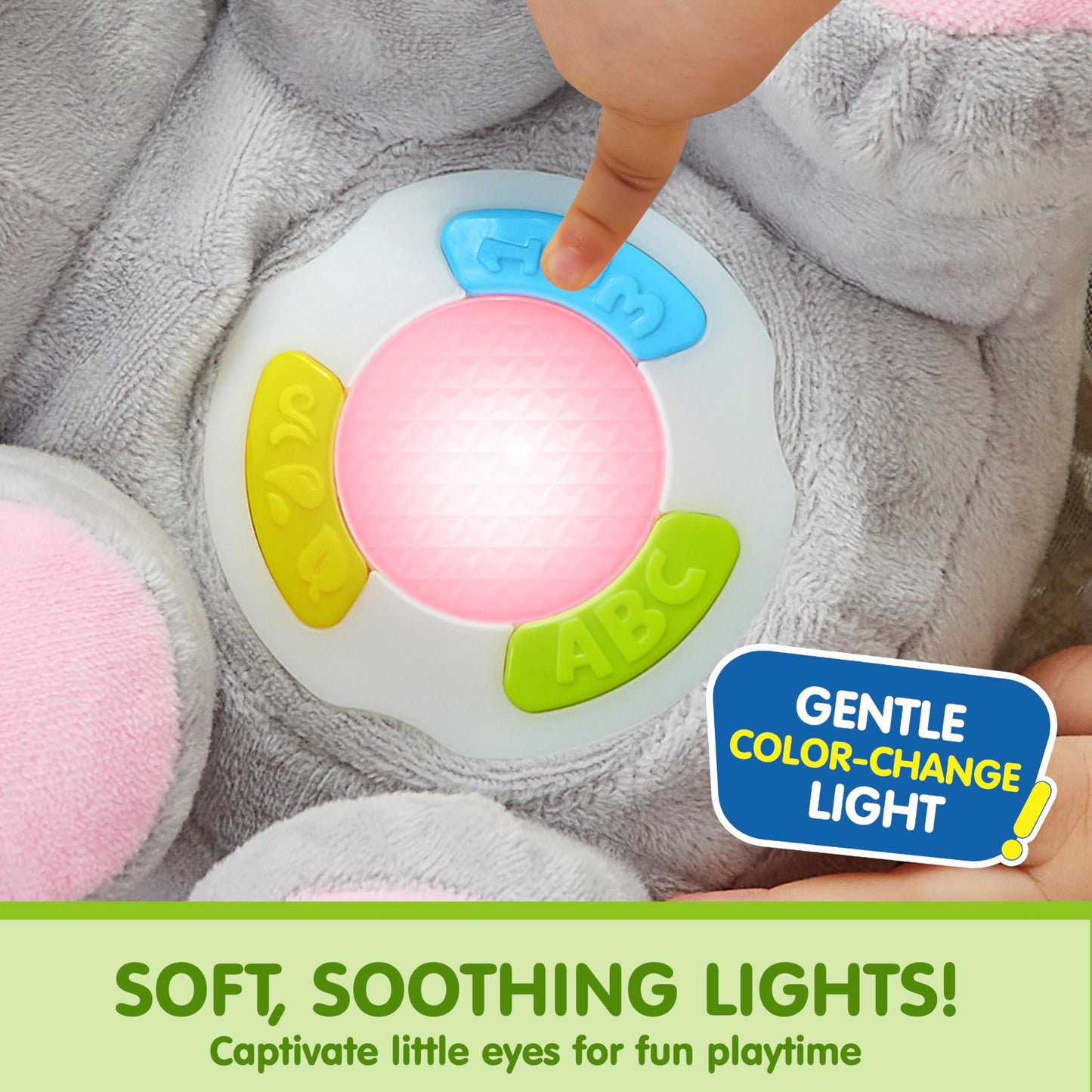 JOYIN Musical Elephant Plush Baby Toy, Stuffed Animal with Music & Light, Baby Musical Soft Plush Toys for Infant Babies, Easter Birthday Gifts for Boys and Girls 6+ Months