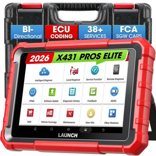 Launch X431 PROS Elite 2026 New Bidirectional Scan Tool, 38+ Services, ECU Coding, All-in-One Full System Diagnostic Scanner, Support CANFD&DoIP, FCA AutoAuth, V.A.G Guided, 2 Years Free Update
