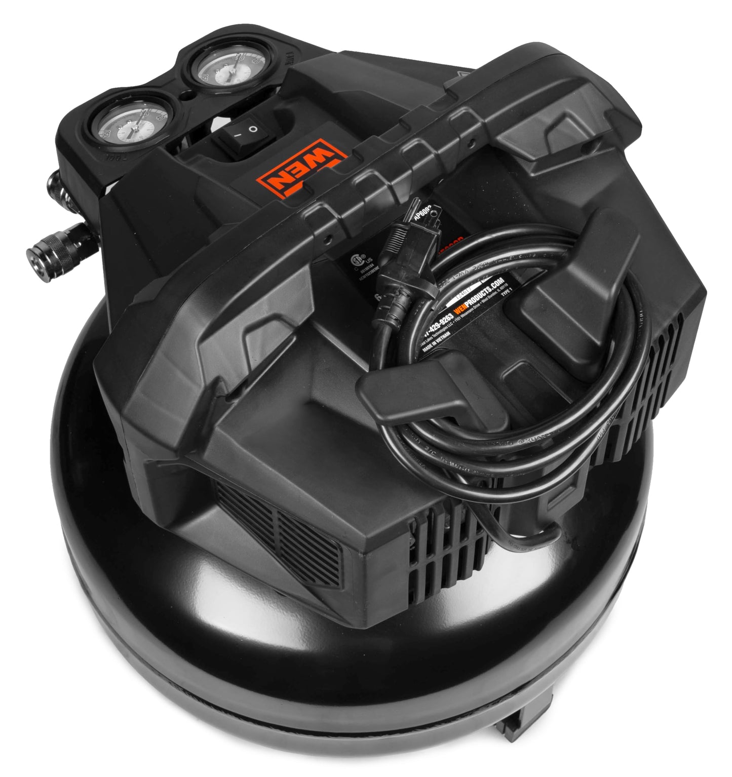 WEN Air Compressor, 6-Gallon, Oil-Free, Pancake Style (AP6092)