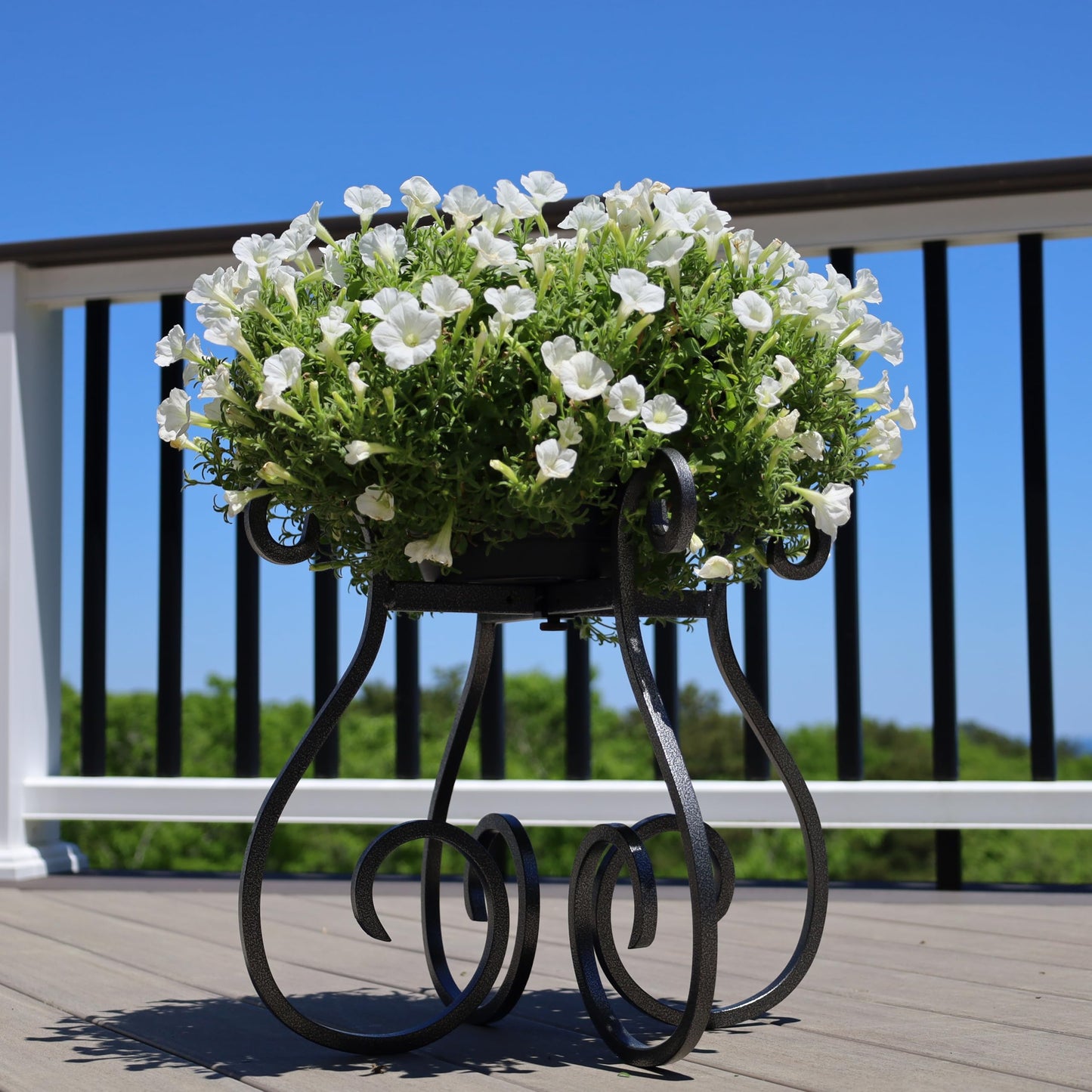Gardien Adjustable Plant Stand Indoor Outdoor, Mid Century Modern Medal Holder for Large Planters
