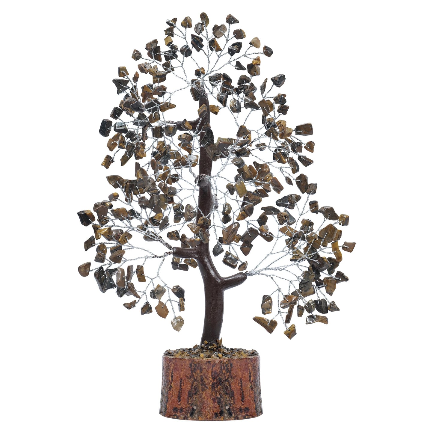 PYOR Tigers Eye, Healing Crystal Tree, Office Decor for Women, Gem Tree, Tiger Eye Stone, Good Luck Gifts, Money Crystal Stone, Positive Energy Decor, Gemstone Bonsai