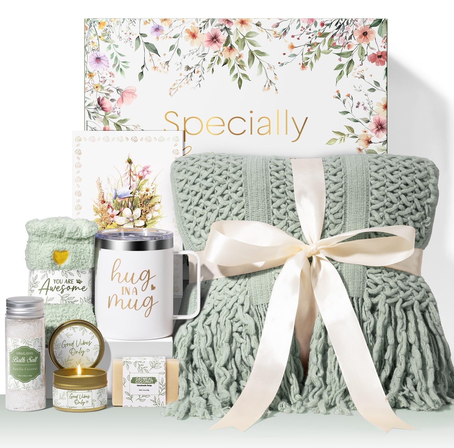 Self Care Gifts for Women Get Well Soon Gifts, Mothers Day Birthday Gifts for Women Care Package, Sympathy Gift Baskets Spa Gifts Thinking of You Inspirational Gifts for Mom Her Sister Grandma Friends