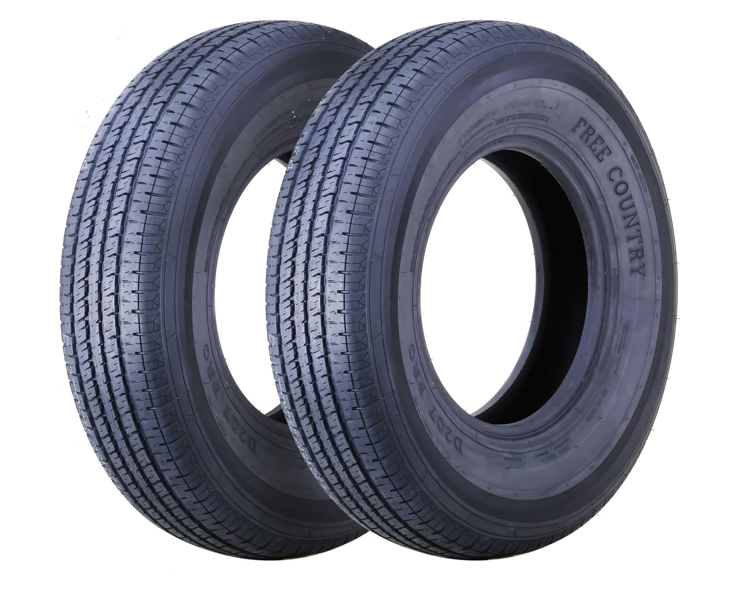 FREE COUNTRY Set 2 Premium Trailer Tires ST235/85R16 12PR Load Range F Radial w/Scuff Guard