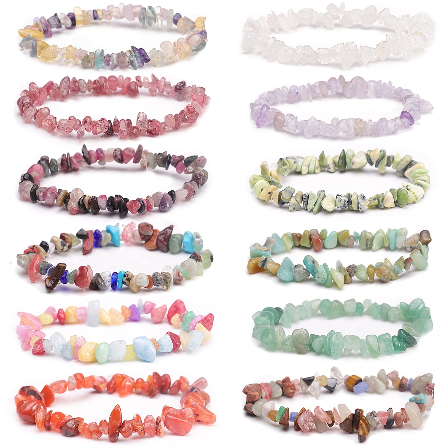 Youngbling Natural Chip Stone Beads 450 Pcs 5-8mm Healing Crystal Irregular Gemstone Drilled Lose Rocks Indian Agate Beads Bulk for Bracelet Jewelry Making
