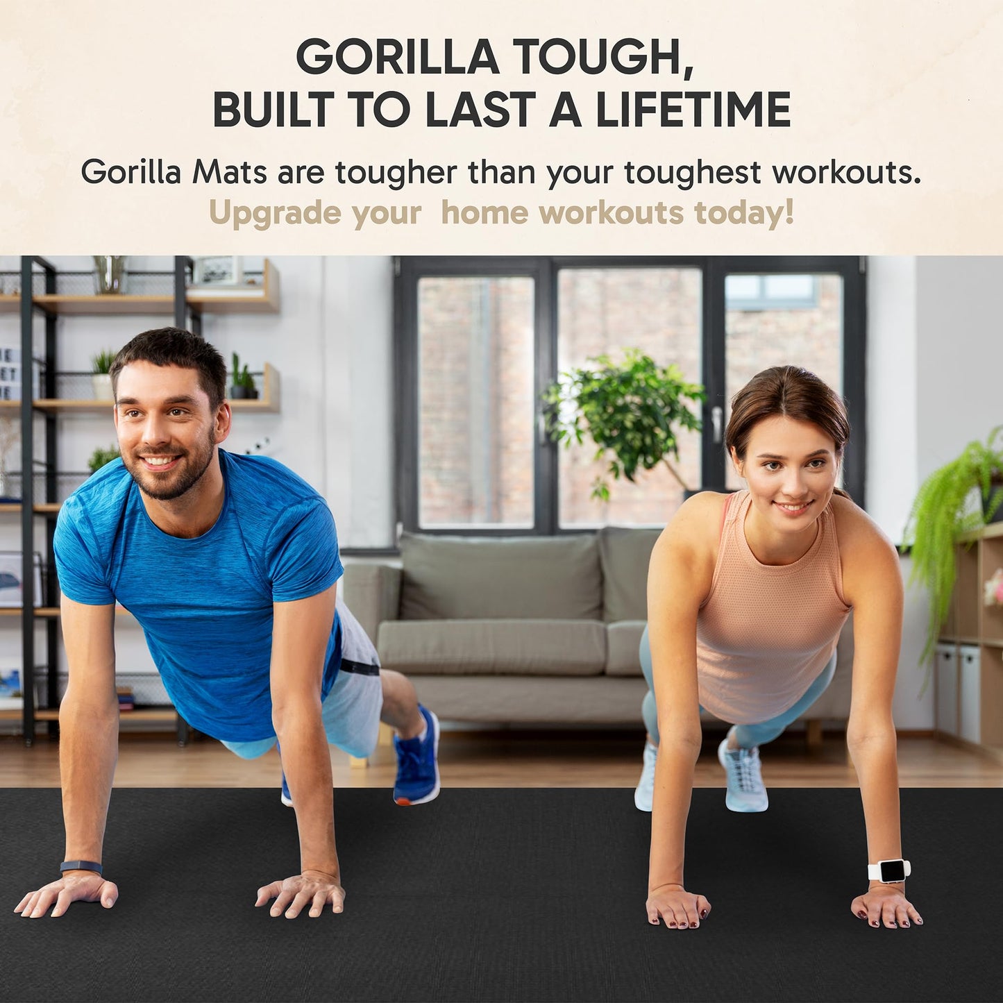 Gorilla Mats Extra Large Exercise Mat – 12' x 6' x 1/4" – Ultra Durable Workout Mat for Home Gym Flooring – Non-Slip, Flat, Fitness, Yoga & Weight Lifting Floor Mat – Use With or Without Shoes