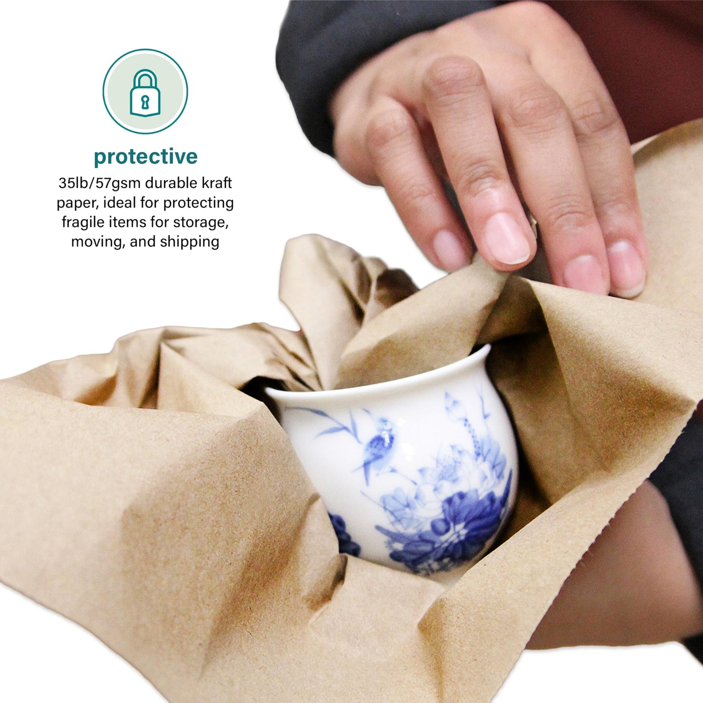 Elementree Brown Packing Paper Sheets for Moving & Shipping - 60-Carton Pallet (90,000 Sheets) - 14.5" x 11" - Sustainable Void Fill Packaging Made in the USA - Kraft Paper Thickness (00919PAL)