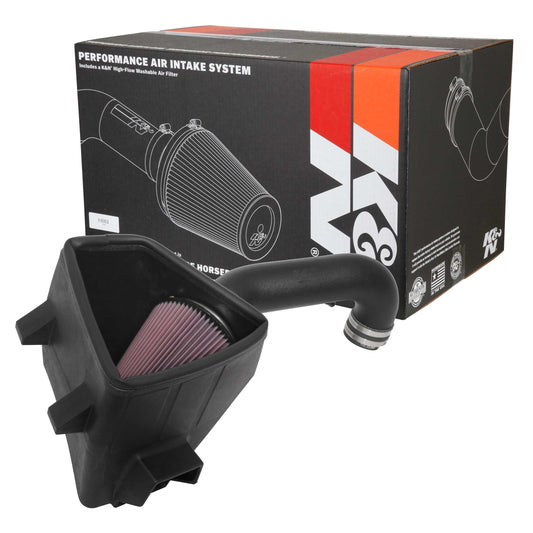 K&N Cold Air Intake System: High-Flow Air Filter, Increase Performance & Towing: Compatible with 2019-2024 RAM 1500, 63-1578