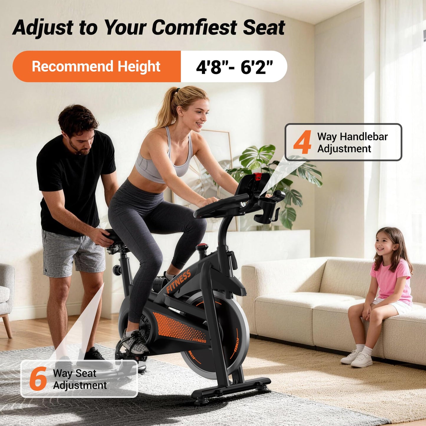 CURSOR FITNESS Recumbent Exercise Bike, 16-Level Magnetic Resistance Recumbent Exercise Bike for Home Gym Cardio Workout Training