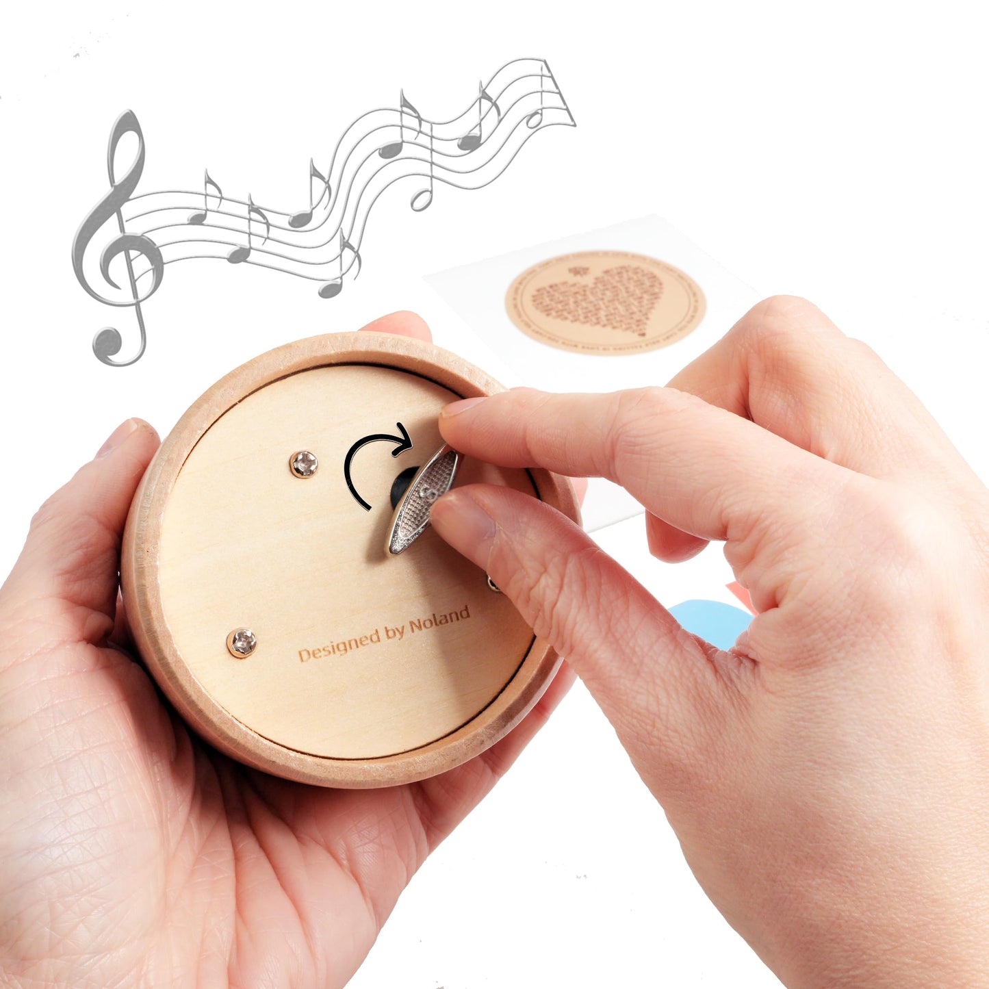 Noland Can't Help Falling in Love Wood Music Box,Engraved Wind Up Wooden Musical Boxes Gifts for Lovers,Girlfriend,Boyfriend,Wife,Husband,Wedding Anniversary Valentine Romantic Gift
