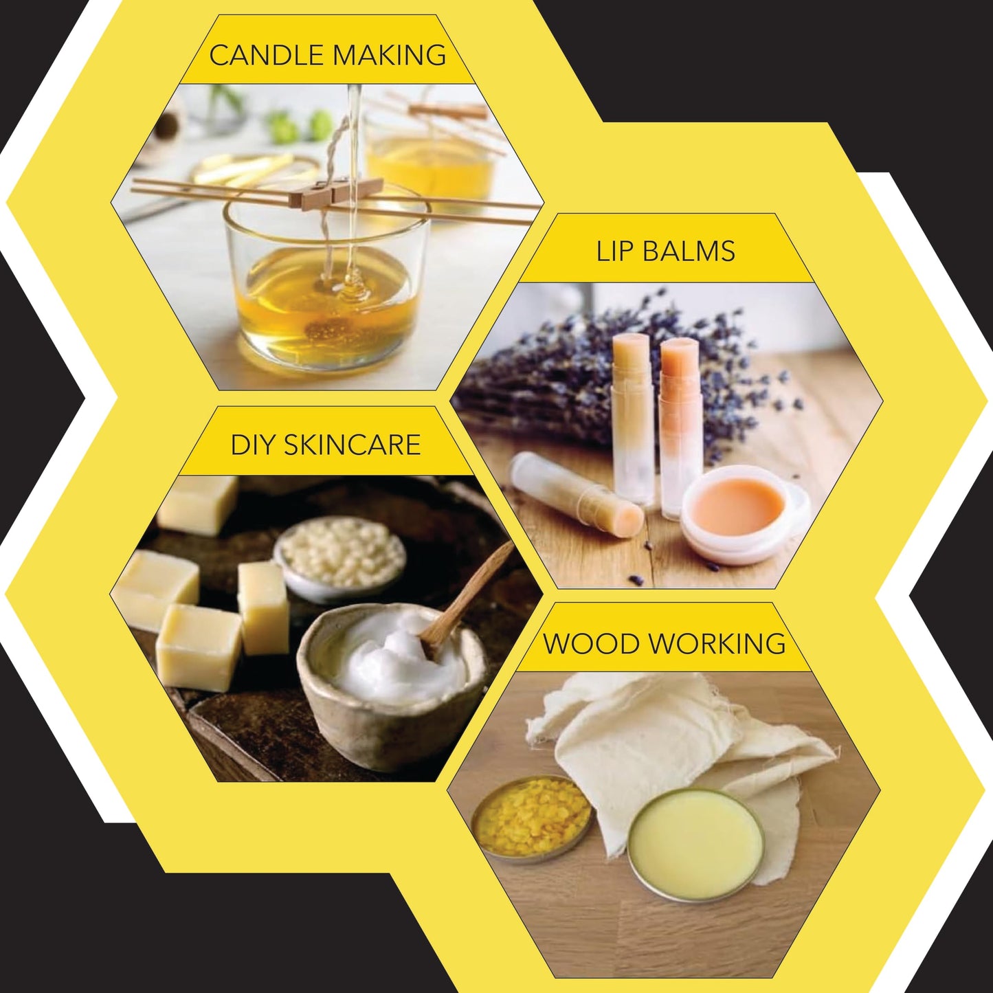 Beesworks Yellow Beeswax Pellets (1 lb) | 100% Pure, Cosmetic Grade, Triple-Filtered Beeswax for DIY Skin Care, Lip Balm, Lotion, and Candle Making