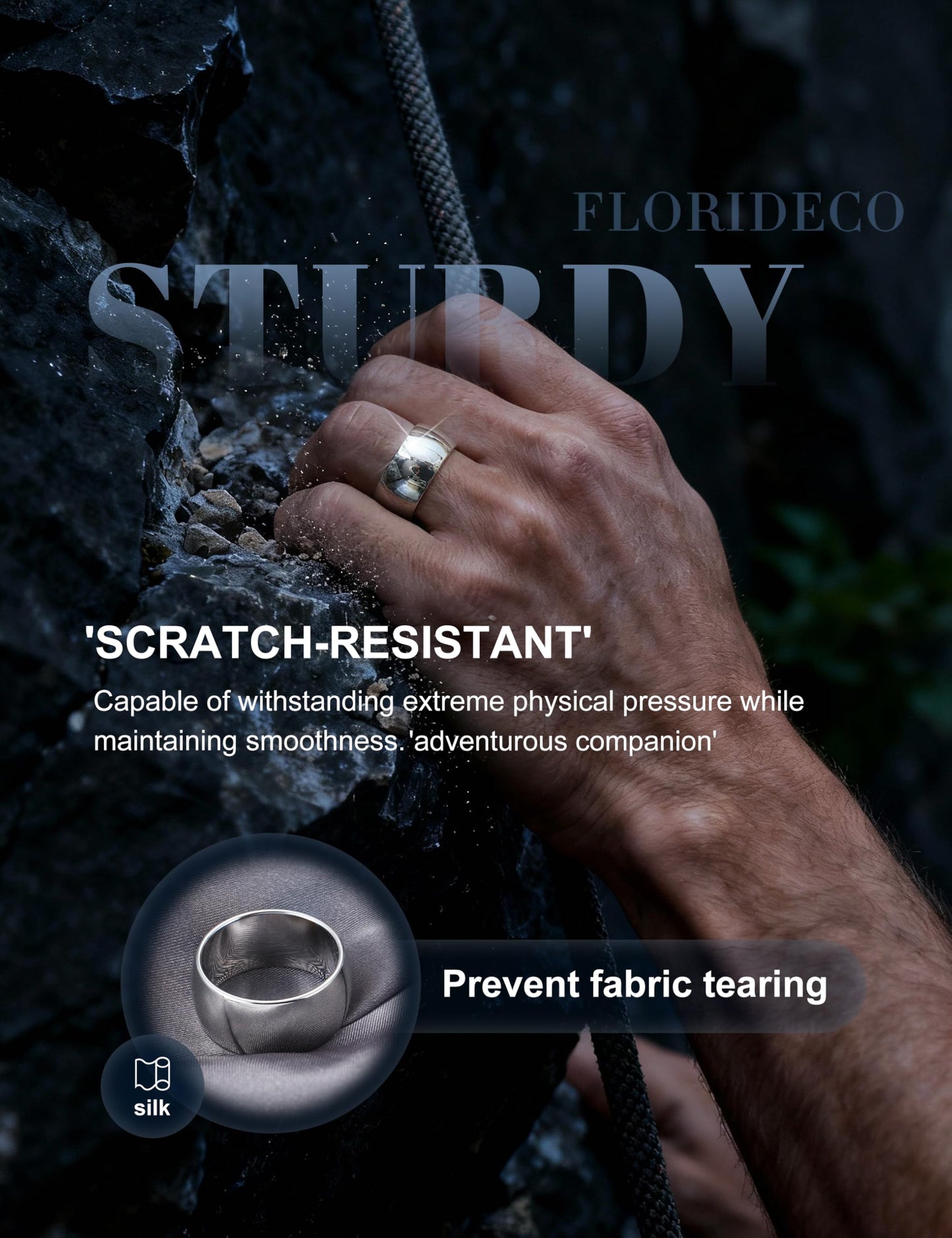 Florideco 10mm Stainless Steel Ring Wedding Bands for Women Mens Ring Wedding Band Plain Dome High Polished Size 7
