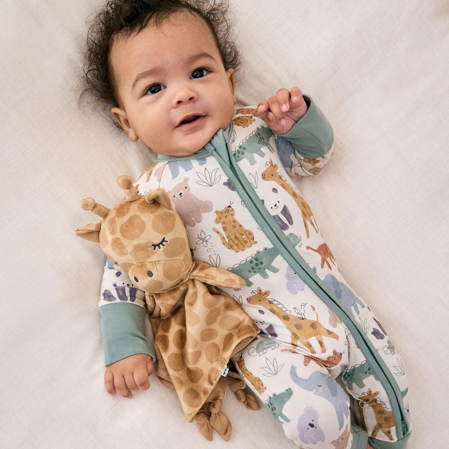 Little Sleepies Giraffe Lovey for Baby Girl & Boy, Newborn Gift Essentials, Stuffed Animal w/Security Blanket
