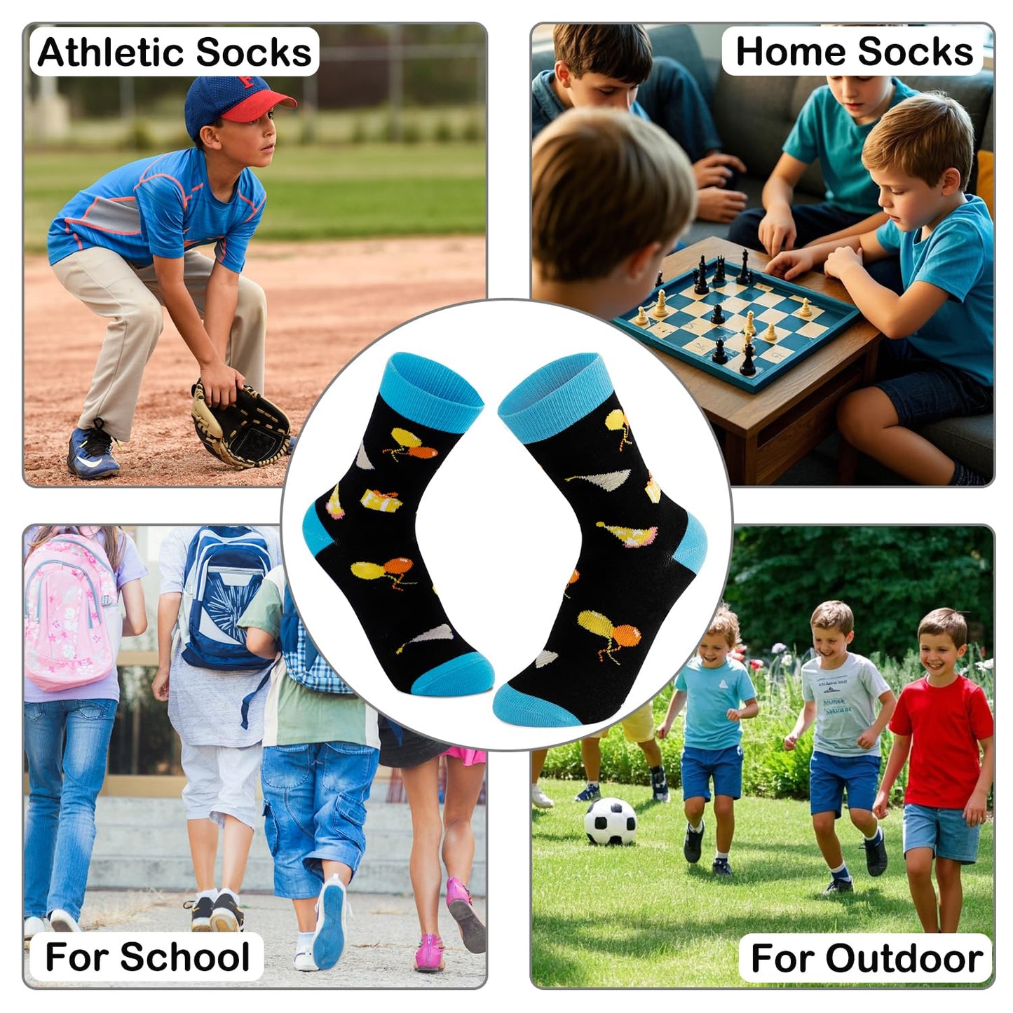 Juesly 8 Year Old Birthday Gifts for Boys - Socks for Boys with Pop Up Birthday Card, Presents for 8 Year Old