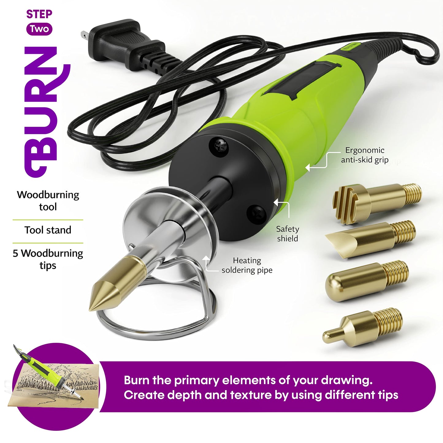 Craft Culture Beginners Wood Burning Kit for Kids, Teenage Boys & Girls - Easter Gifts for Boy & Girl - Craft Projects Birthday Gift Idea for Children Teen Woodburning DIY Hobby Kits Art Activities