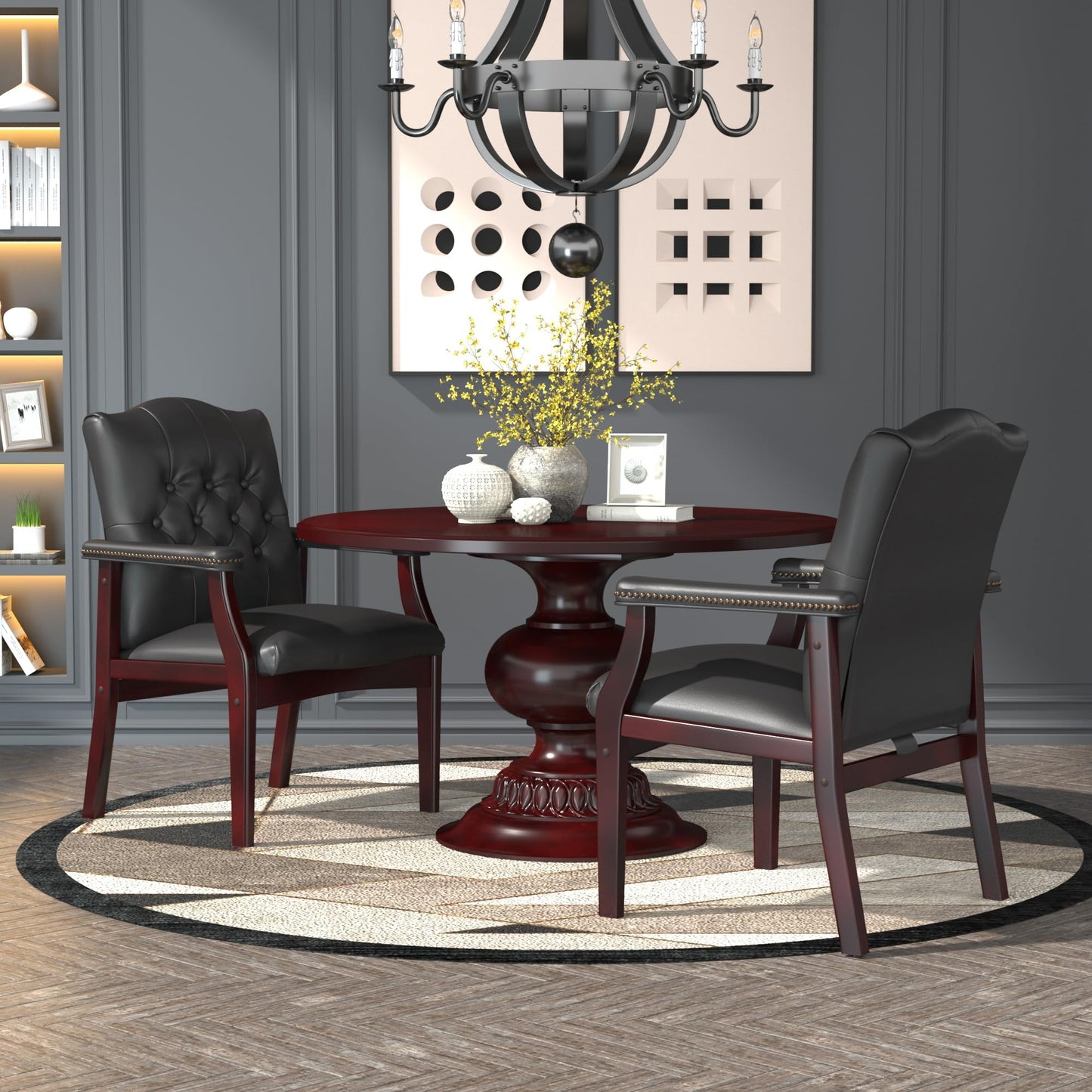Boss Office Products Ivy League Executive Guest Chair, Black, 250