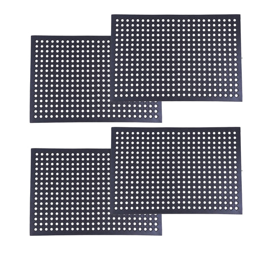 ZincOrange Outdoor Mat, Odorless Flexible Entrance Floor Mat, Anti-Slip Workplace Mats, Anti-Fatigue Tiles Open Work Mats, for Kitchen, Bathroom, Warehouse, Restaurant (4, 36"x24")