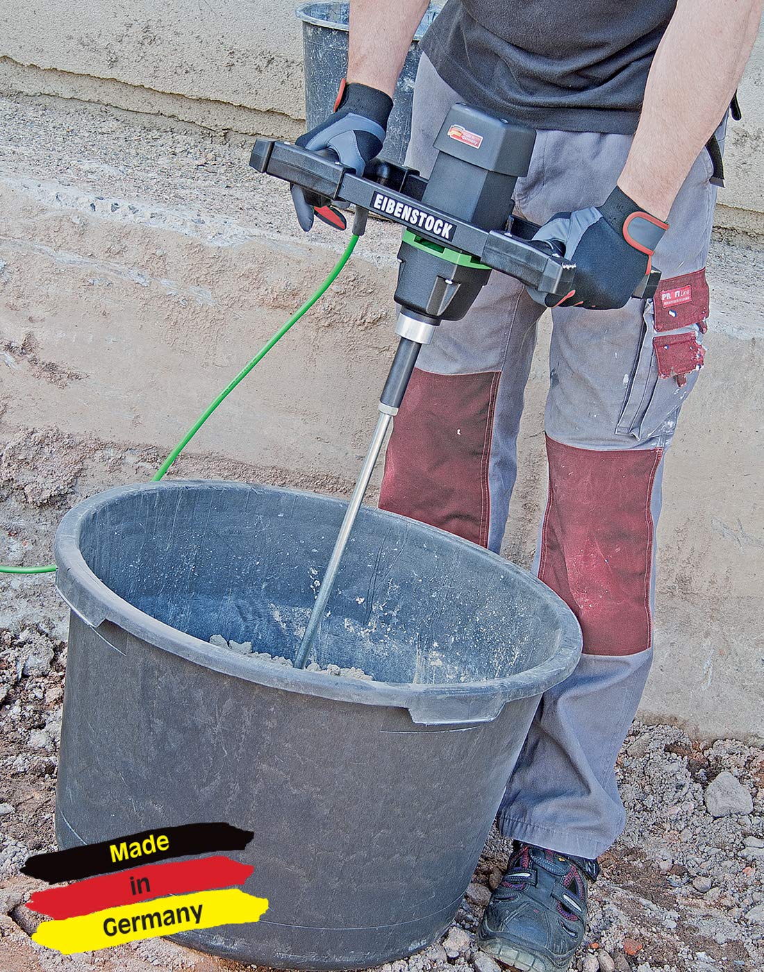 CS Unitec EHR 20.1 R Set Portable Hand-Held Electric Concrete Mixer Including MG 140 Paddle, 10.5 Amp, 110 VAC, 900 lb. per Hour