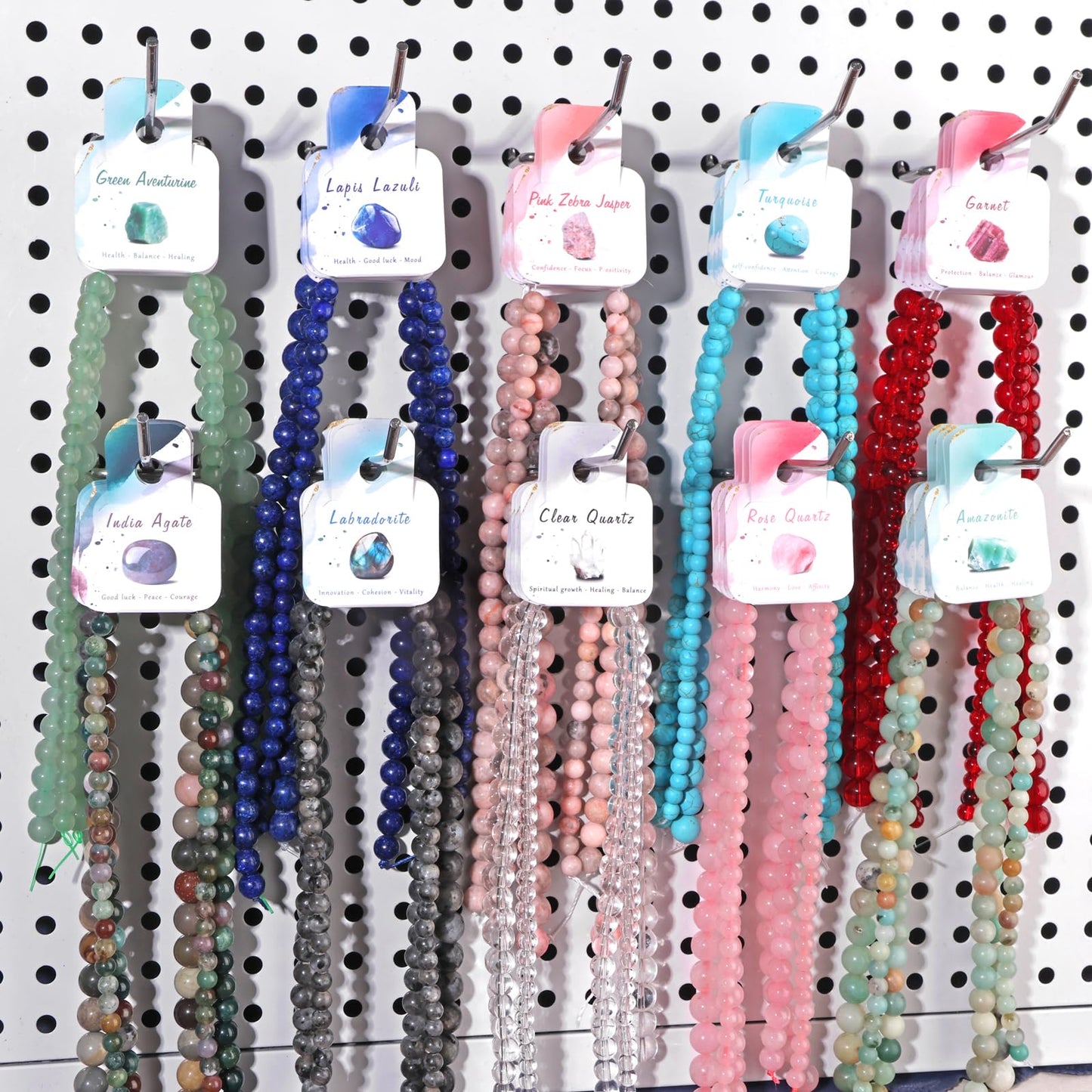 40pcs 10mm Natural Pink Zebra Gemstone Beads Healing Crystal Round Loose Stone Beads for Jewelry Making, Crystal Stone Beads for Bracelets Necklace Earrings Making