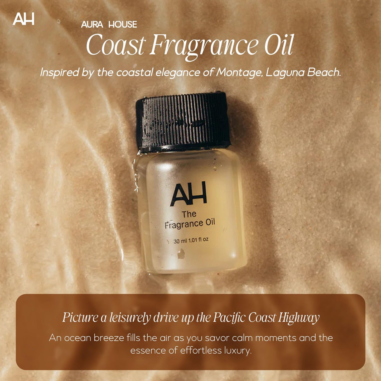 Aura House Smart Cold Air Diffuser & Fragrance Oil Duo – Bluetooth App-Controlled Diffuser for Home (Collins & Coast 30 ml Oils) – Hotel-Inspired Scents, Effortless Ambiance