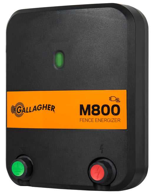 Gallagher M800 Electric Fence Charger | Powers Up to 90 Miles / 520 Acres of Clean Fence | 8.0 Joule 110v Fence Energizer for Livestock, Pastures, and Wildlife Exclusion
