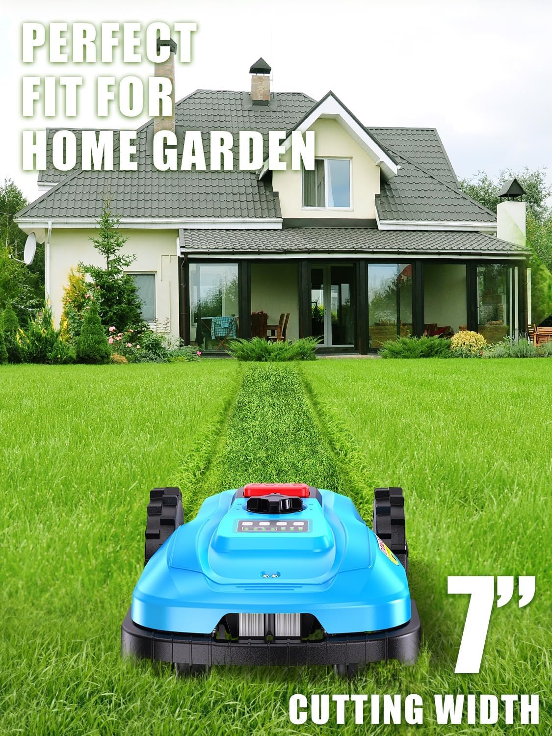 ACFARM Robotic Lawn Mower 1/2 Acre/21,000 Sq.Ft, Automatic Lawnmower for Lawn 47% Slope, Cut Height 0.8"-2.4", APP Control
