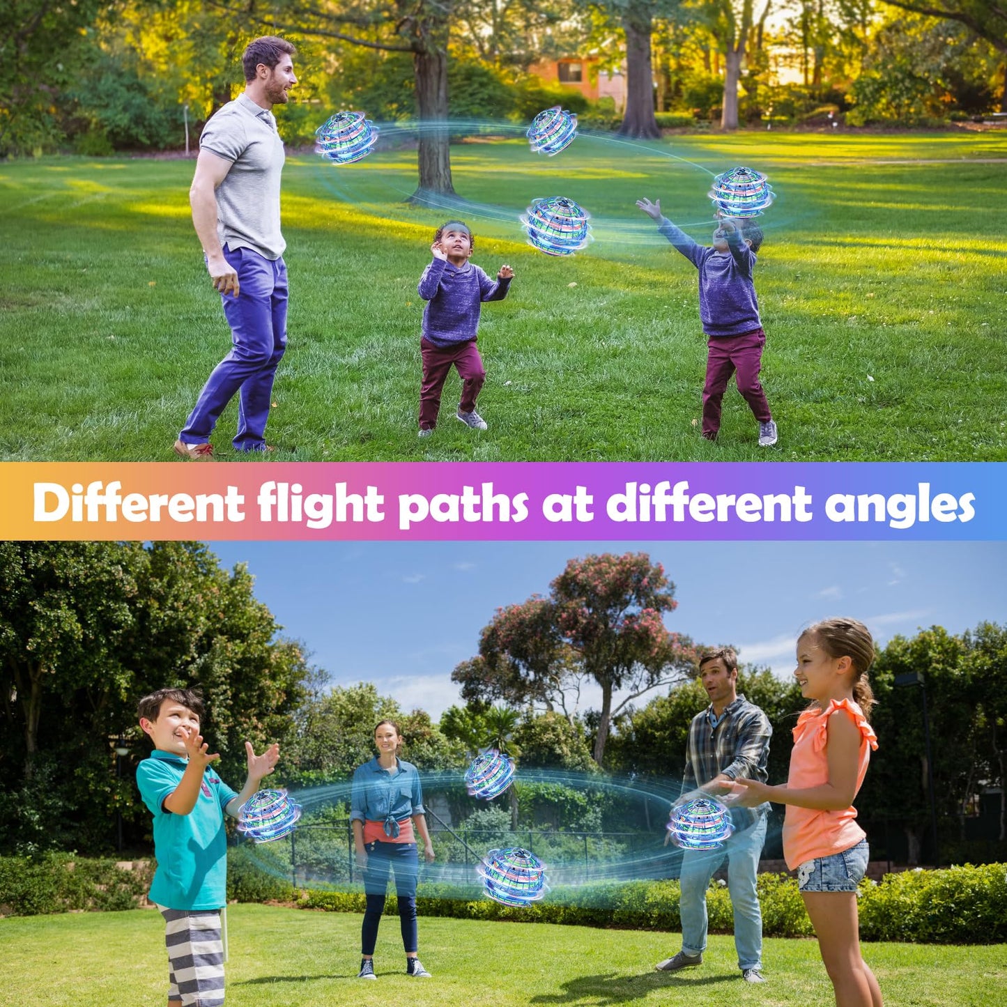 KIYTARBOO Flying Orb Ball Toys 2025, Cosmic Fly Ball Globe Boomerang,Galaxy Hover Balls Hand Drone Orbit Fidget Spinner, Cool Toy Gifts for 6 7 8 9 10+ Year Old Boys Girls Outdoor Toys (Blue)